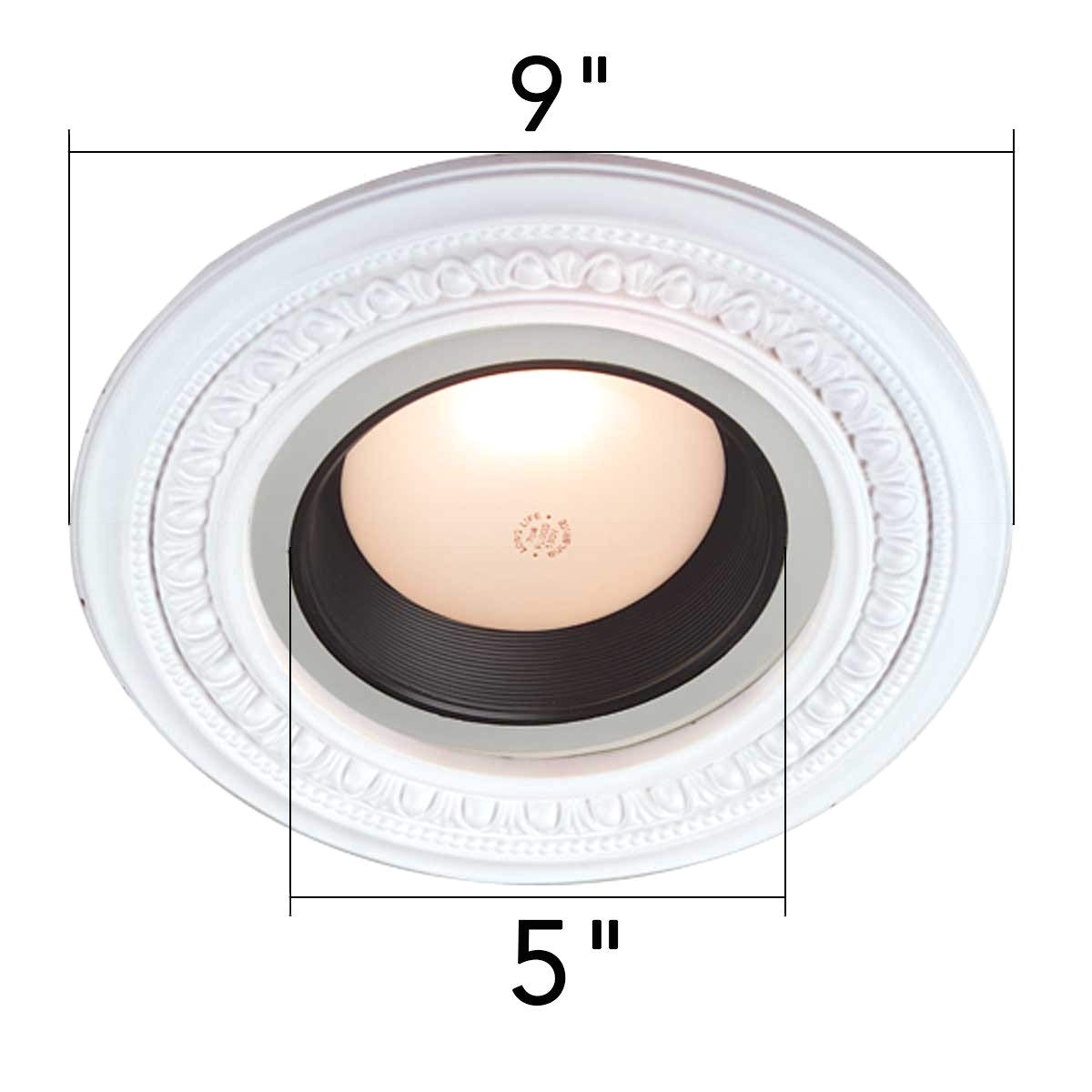 spot light ring white trim 5 id x 9 od mini medallion renovators supply recessed light fixture trims amazon com