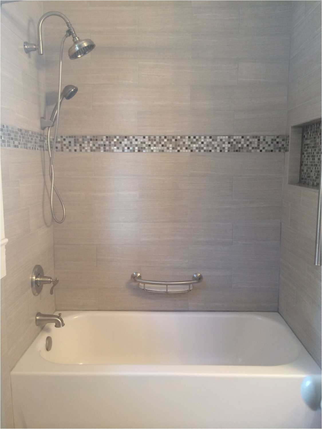 tile tub surround gray tile around bathtub grey tile around bathtub