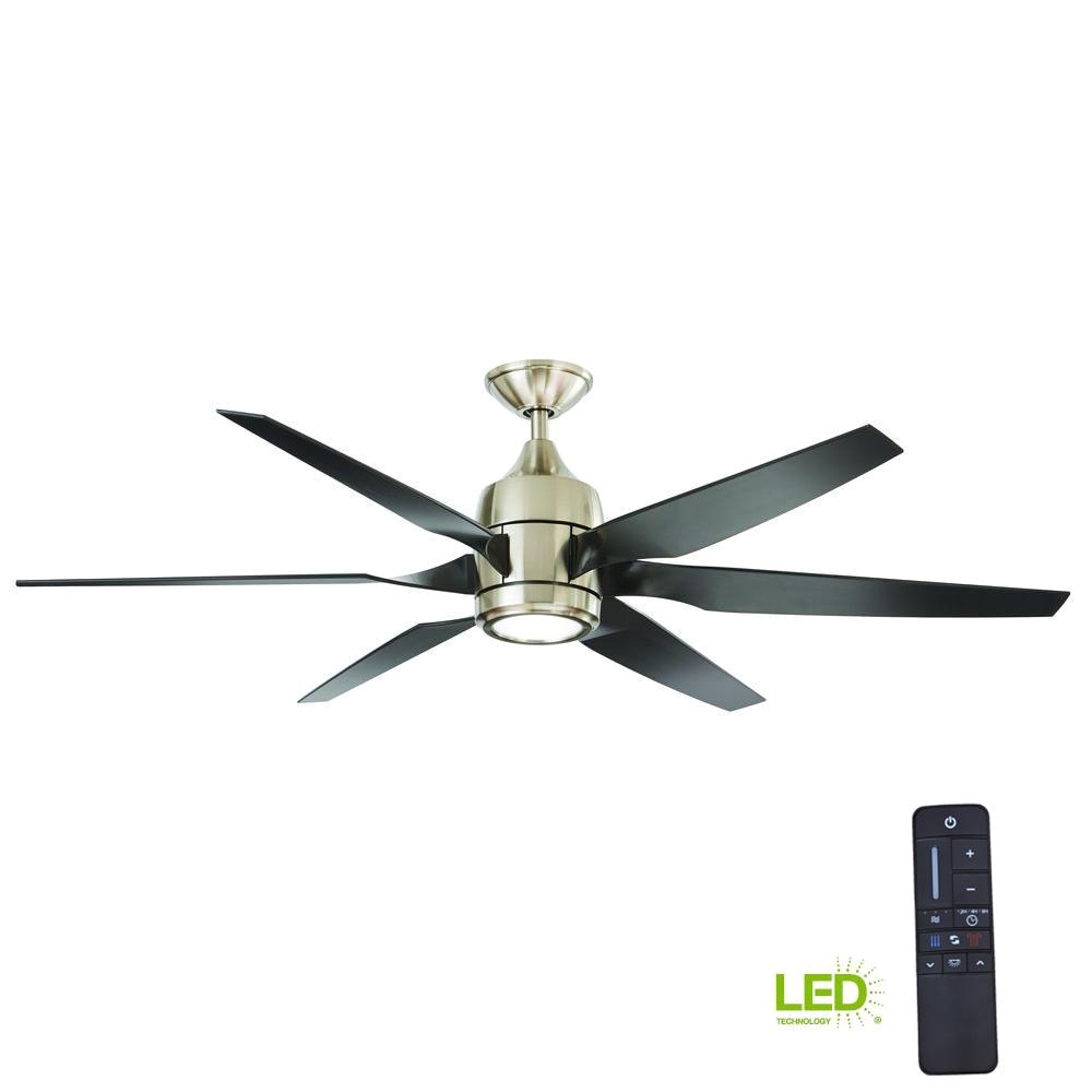 60 Ceiling Fan with Light and Remote Home Decorators Collection Kelbra 60 In Led Indoor Brushed Nickel