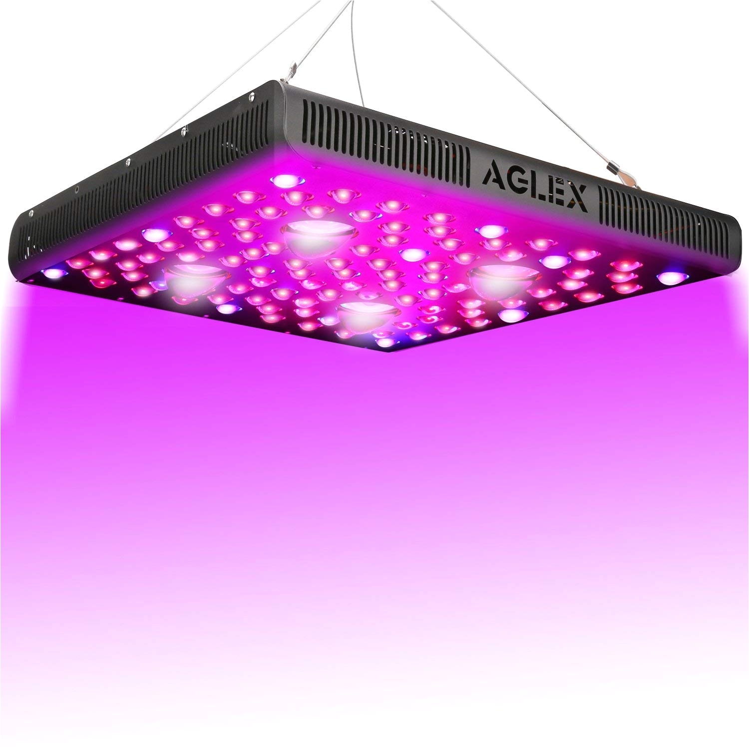 amazon com aglex 2000 watt led grow light full spectrum uv ir reflector series plant grow lamp with daisy chain veg and bloom switch for hydroponic