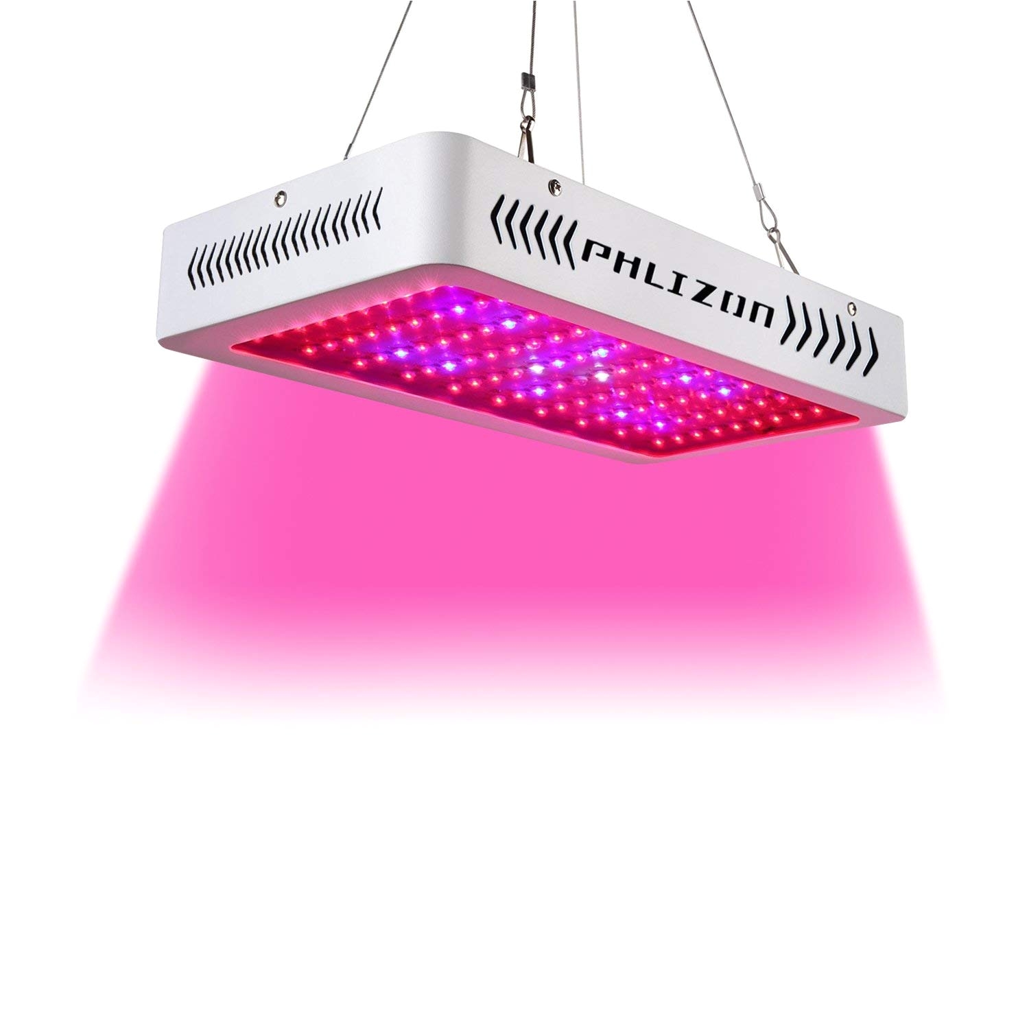 amazon com phlizon led grow light 300w indoor plant grow lights with hangers full spectrum with uvir for greenhouse hydroponic indoor plants veg and
