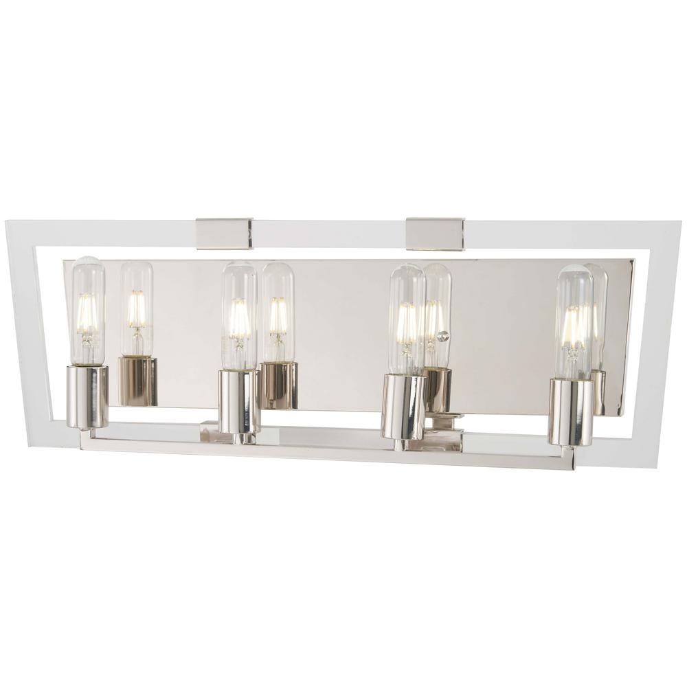 crystal chrome 4 light polished nickel vanity light