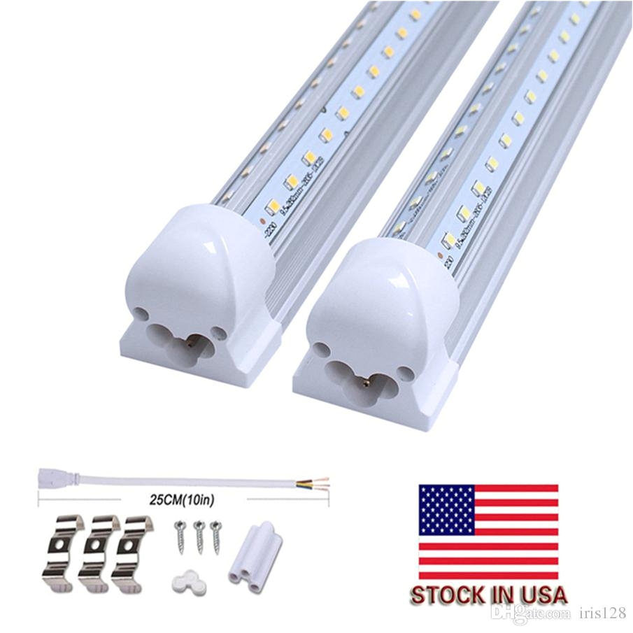 wholesale t8 tube led v shape integrate 4ft 5ft 6ft 8ft double side power led tube factory price cooler door lighting smd2835 100lm w by iris128 under