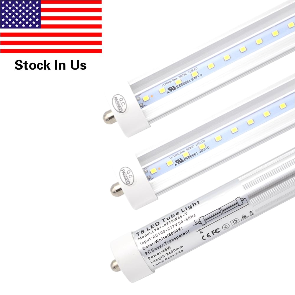 t8 led light tube 8ft 45w fa8 single pin replacement philips 38177 4 f96t12 cw ho 110 watt fluorescent tube 6000k cold white led light tube led t8 tube