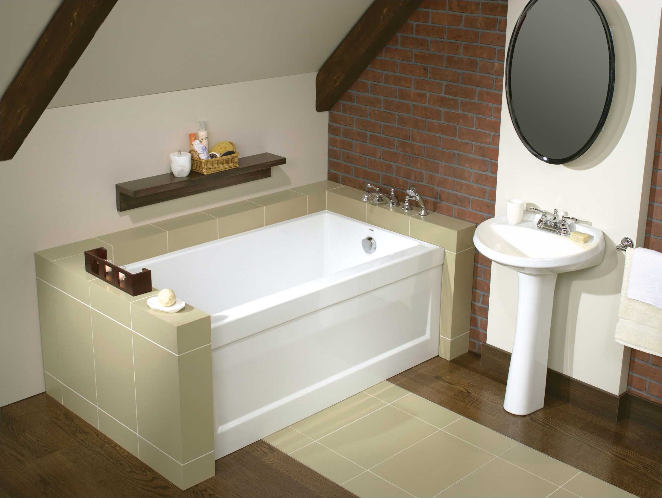 skyline a alcove bathtub maax professional 24 deep w tile flange and apron