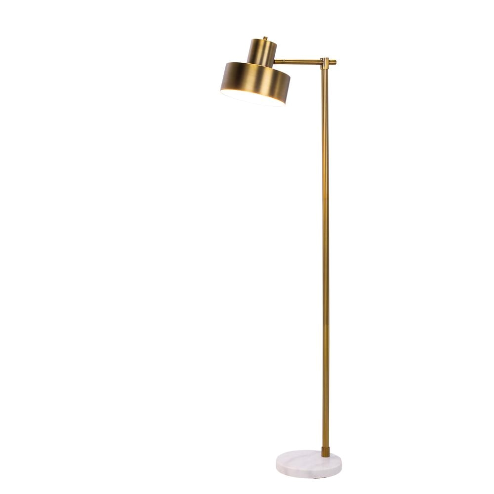 fangio lighting 62 in marble and antique brass metal floor lamp