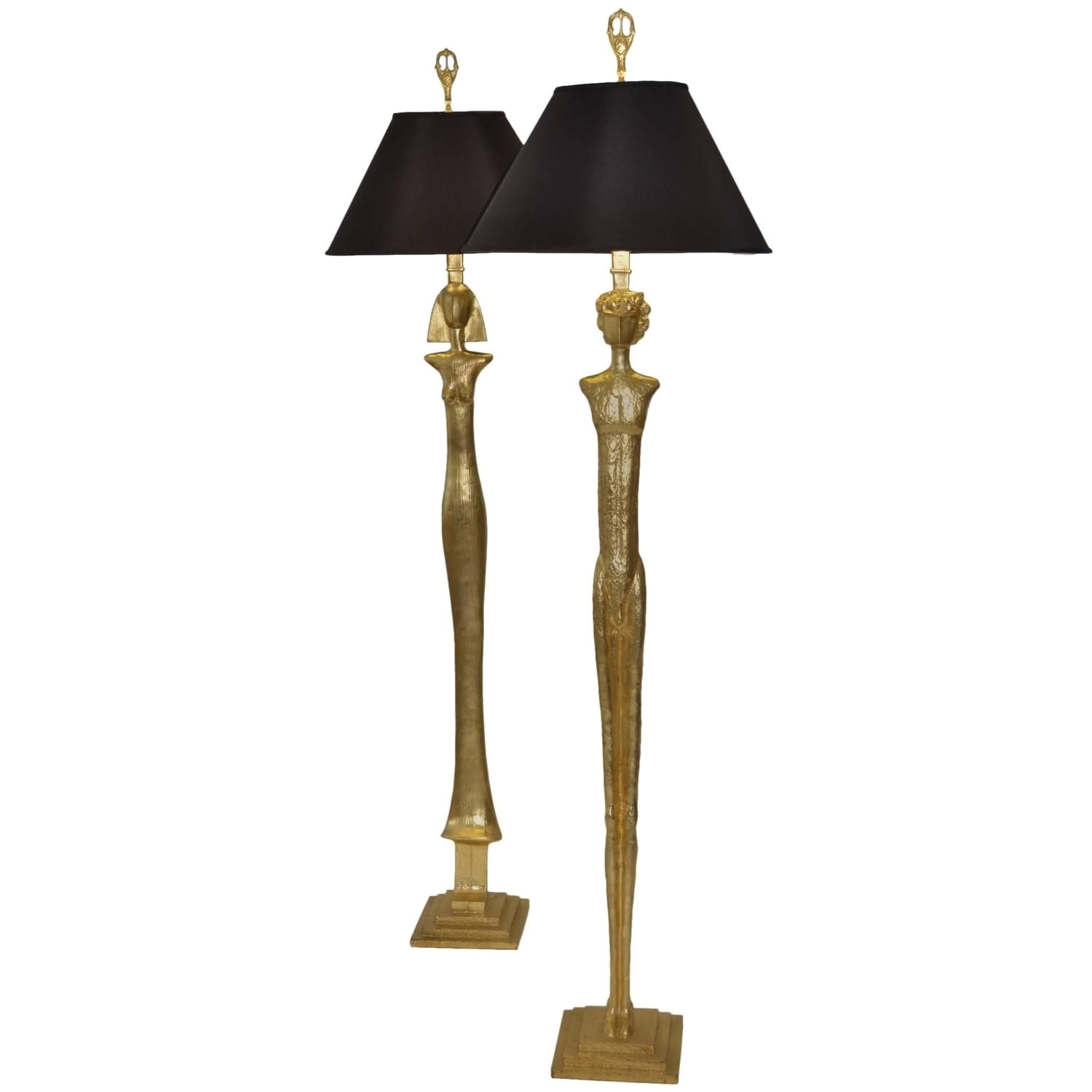 pair of figural floor lamps after giacometti from a unique collection of antique and modern floor lamps at