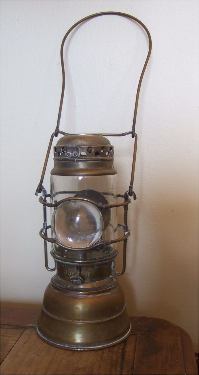 antique justrite lantern miners hand lamp with bullseye reflector antique lanterns antique oil