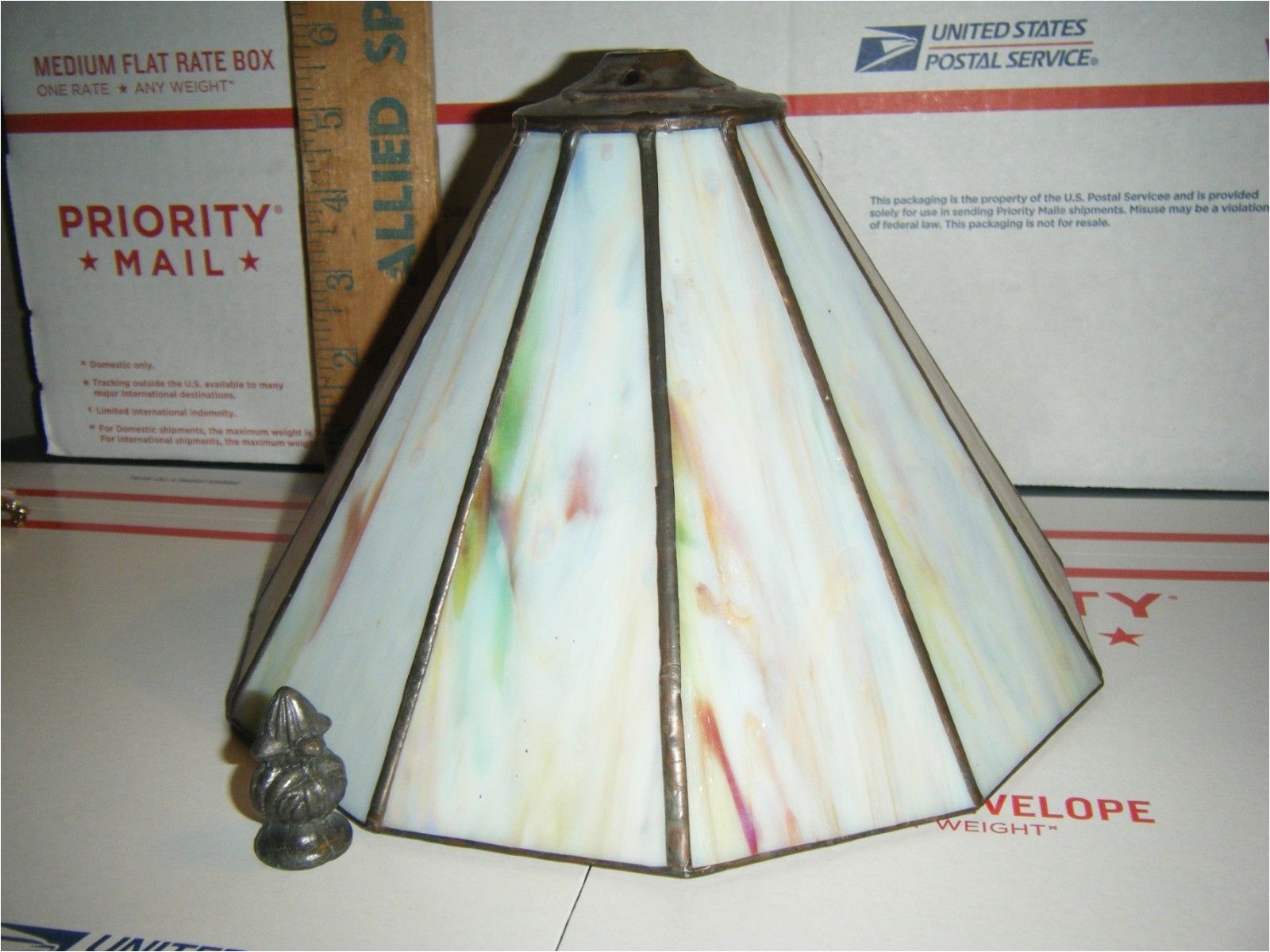 vintage stained glass lamp shade 1 of 5