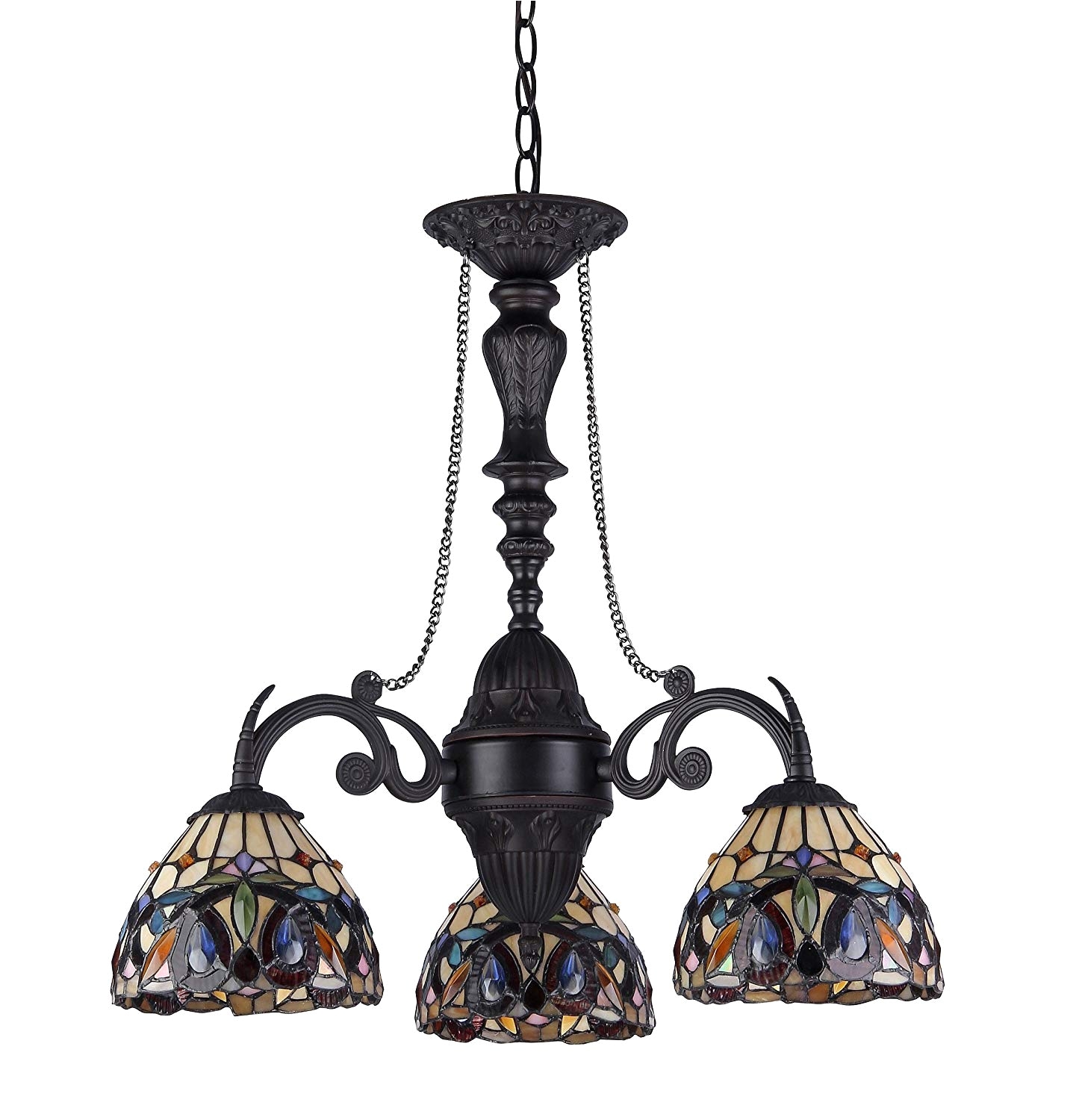 chloe lighting ch33353vr21 dc3 serenity tiffany style victorian 3 light mini chandelier 25 8 x 20 5 x 20 5 bronze amazon com