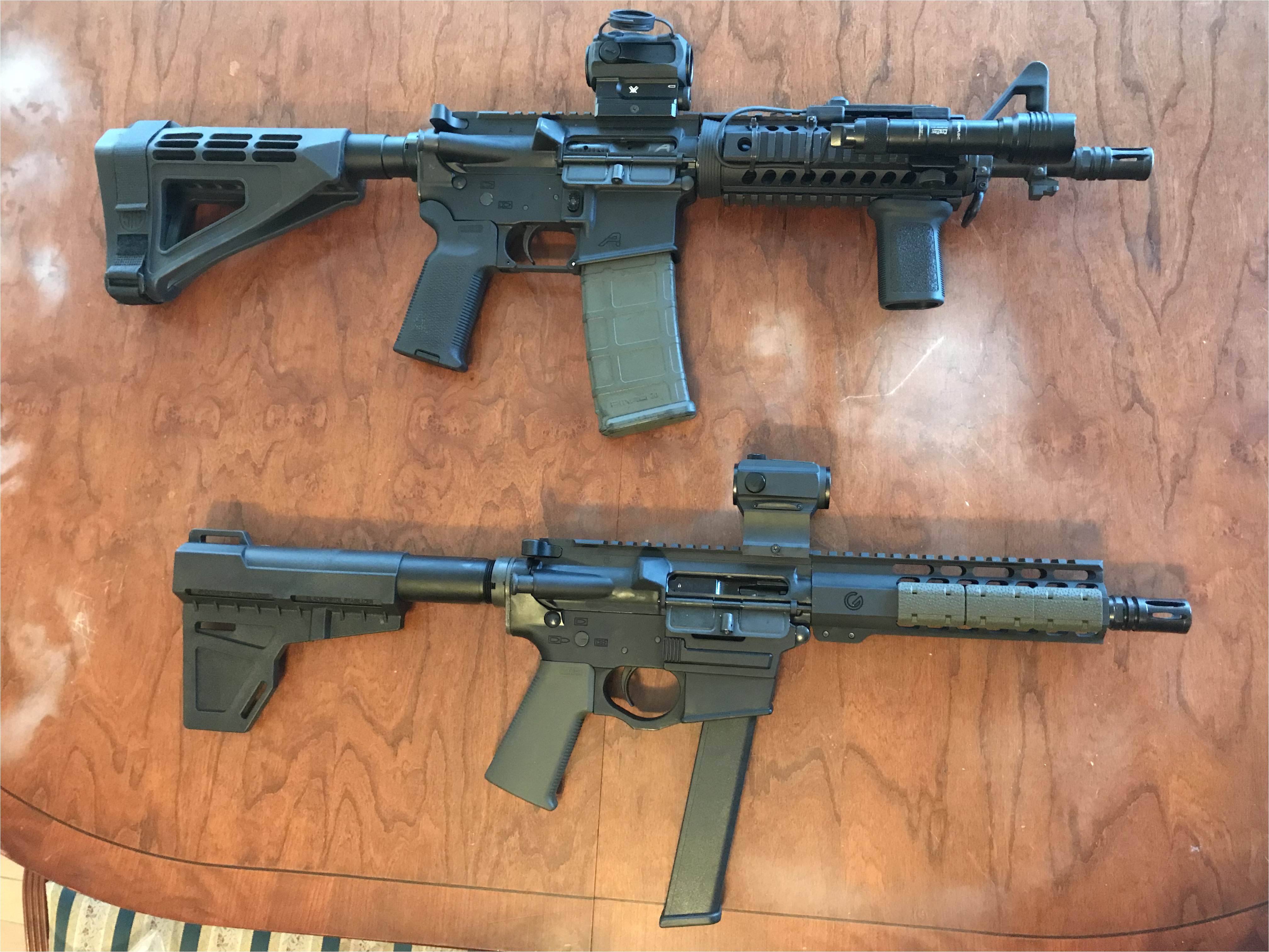 Ar 15 Weapon Light My 10 5 Firearm In 5 56 and My 7 5 Pistol In 9mm Od Green Baby