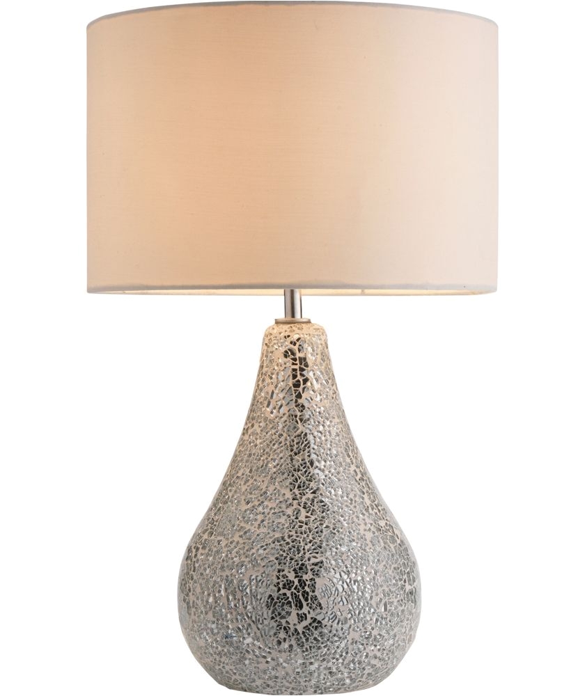 buy heart of house crackle mirror finish table lamp silver at argos co