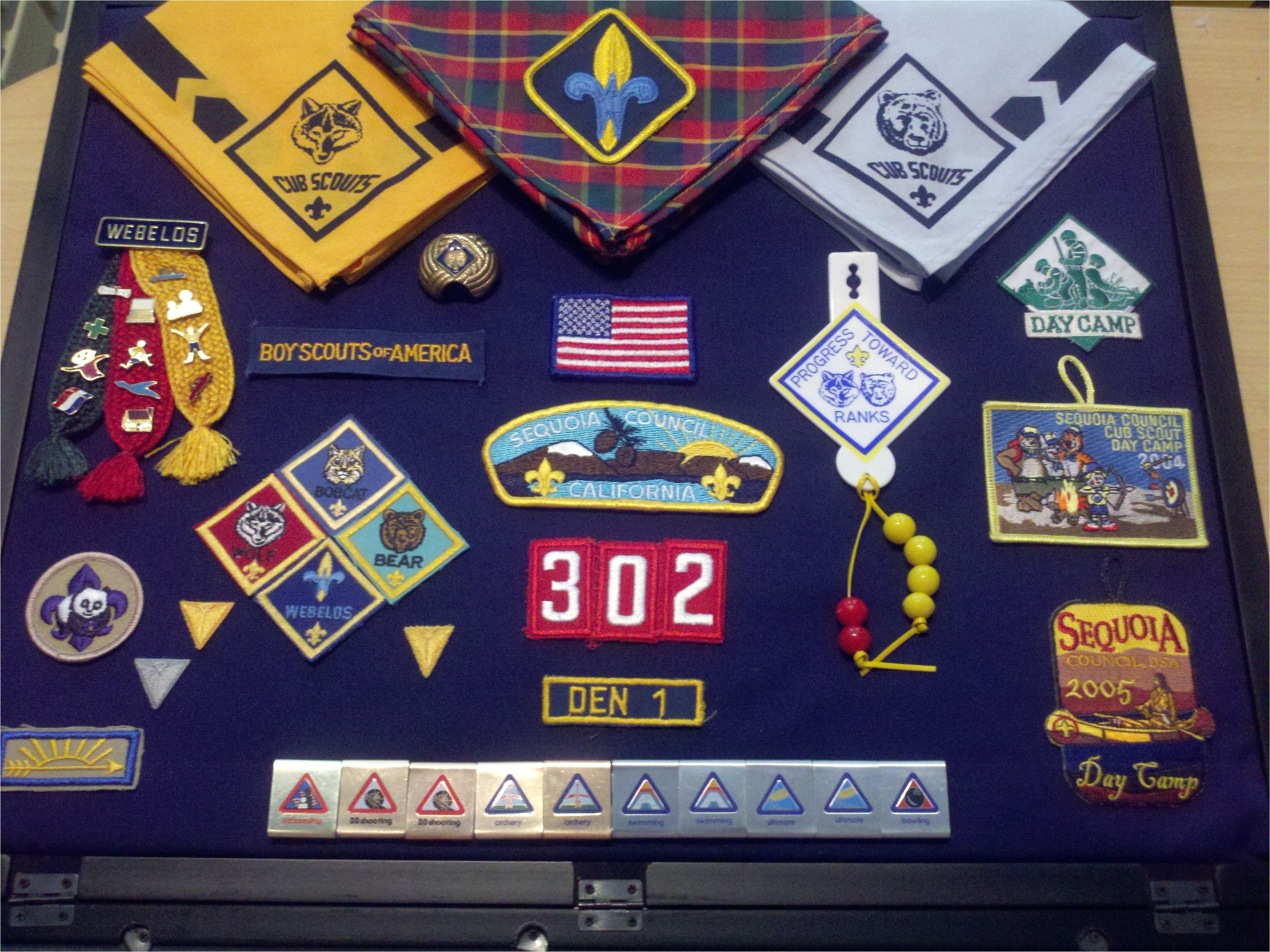 cub scout shadow box framed awards by peggy kelley