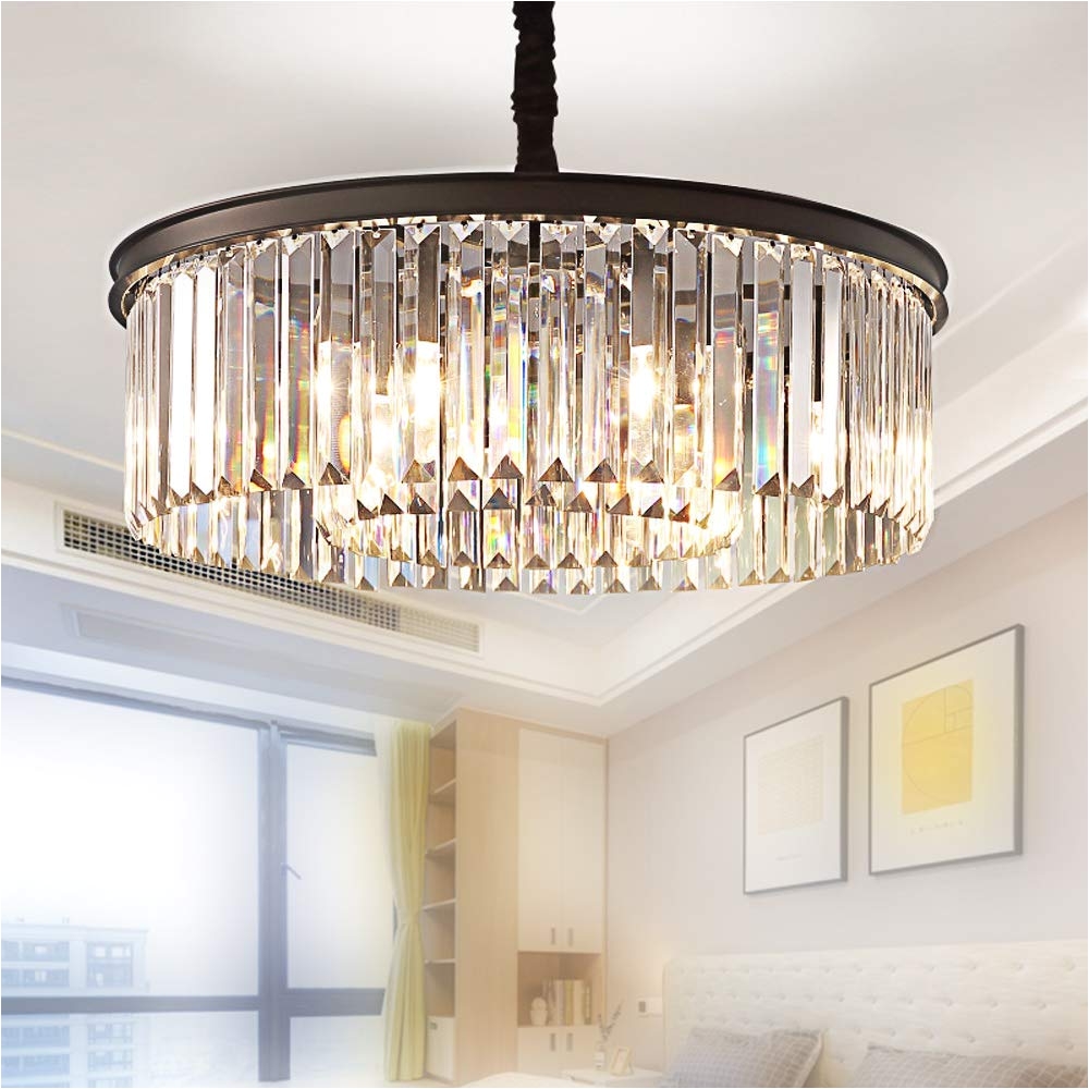 amazon com meelighting crystal chandeliers modern contemporary ceiling lights fixtures pendant lighting dining room living room chandelier d21 6 h7 1