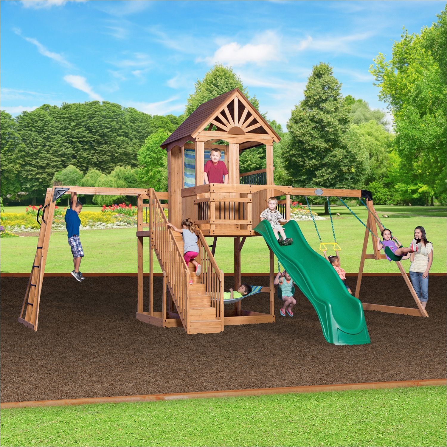 oceanview cedar swing set sams club