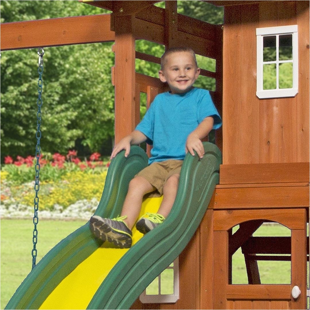 leis 65114com backyard discovery oakmont all cedar wood playset swing set best 1845376872