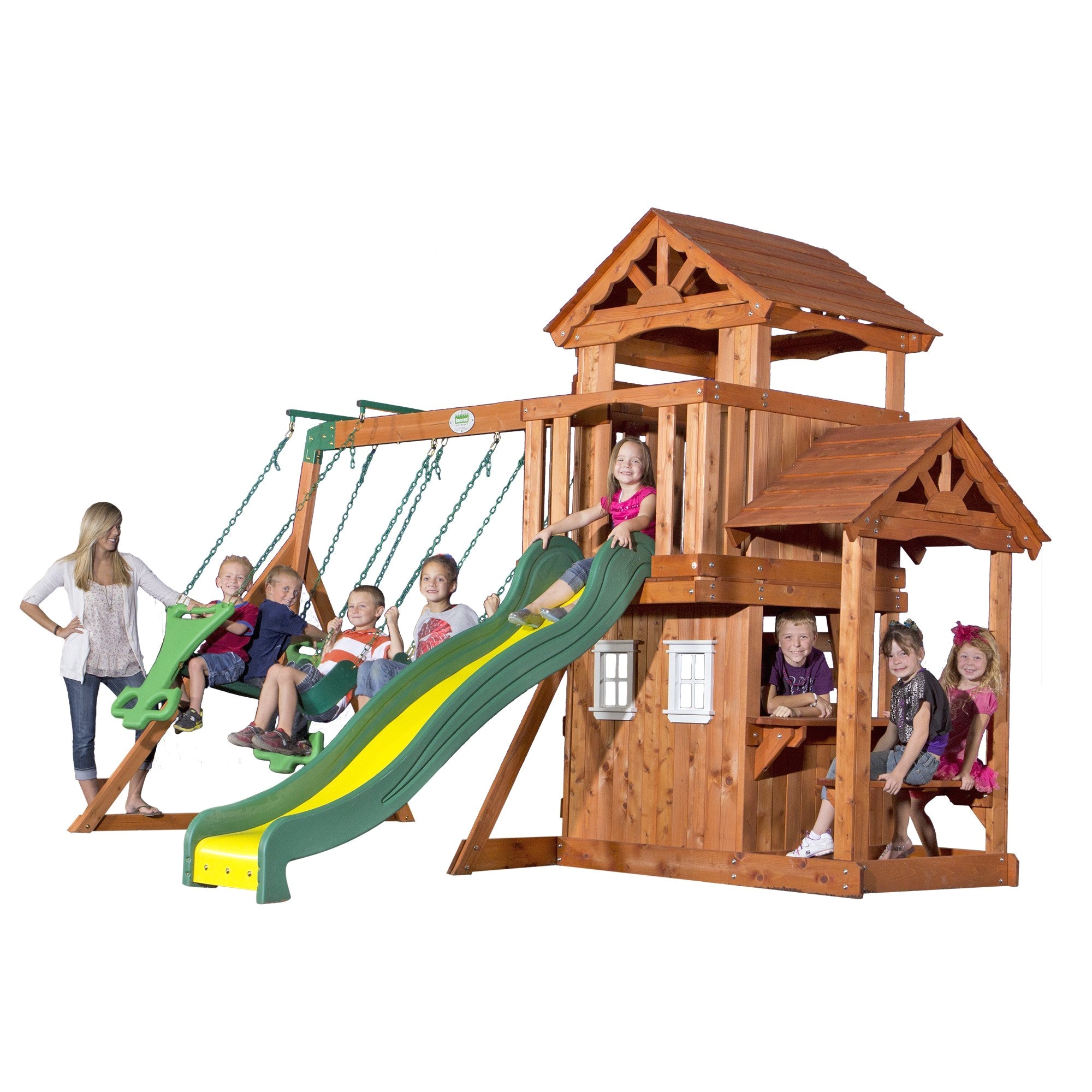 Backyard Discovery Somerset Wood Swing Set Backyard