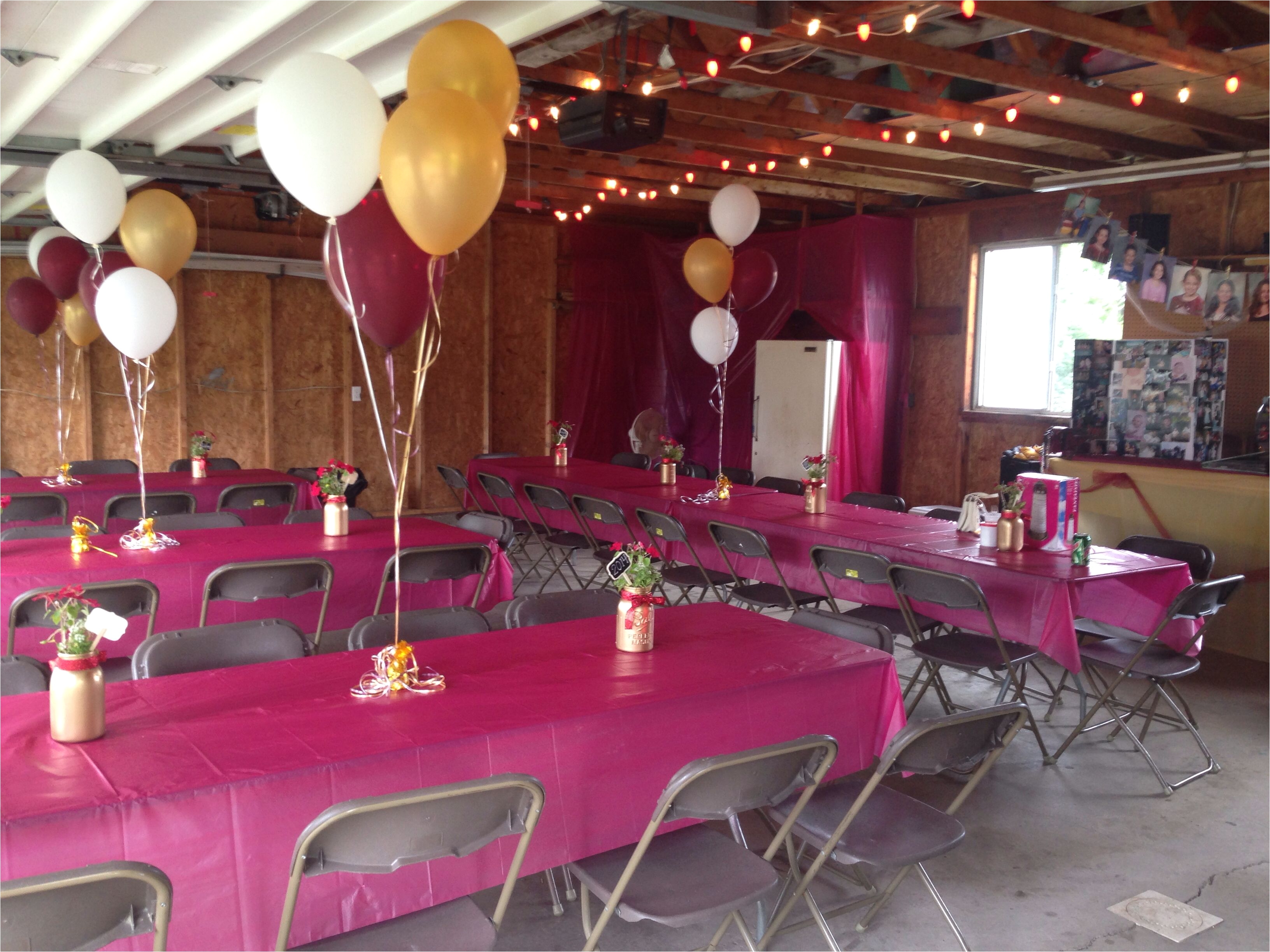 i did my best to transform our garage for jens grad party