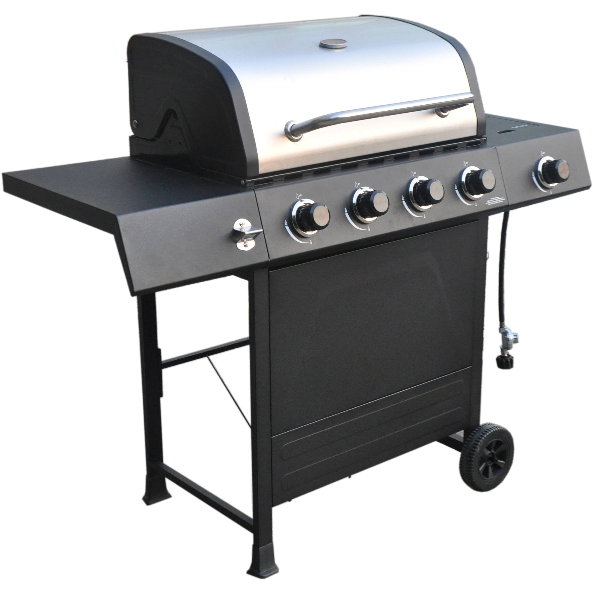 revoace 4 burner lp gas grill with side burner stainless steel walmart com
