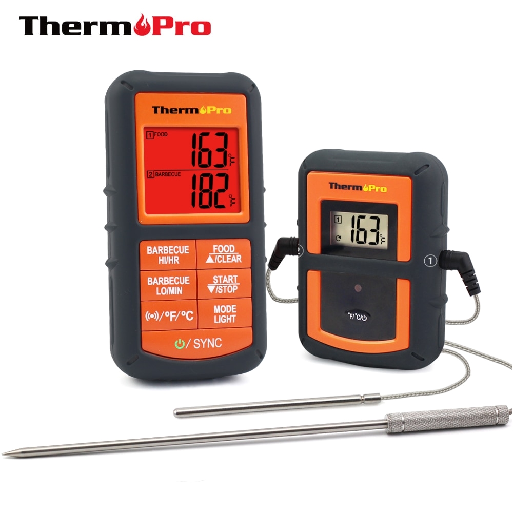 thermopro tp 08s remote wireless oven kitchen thermometer dual probe remote bbq