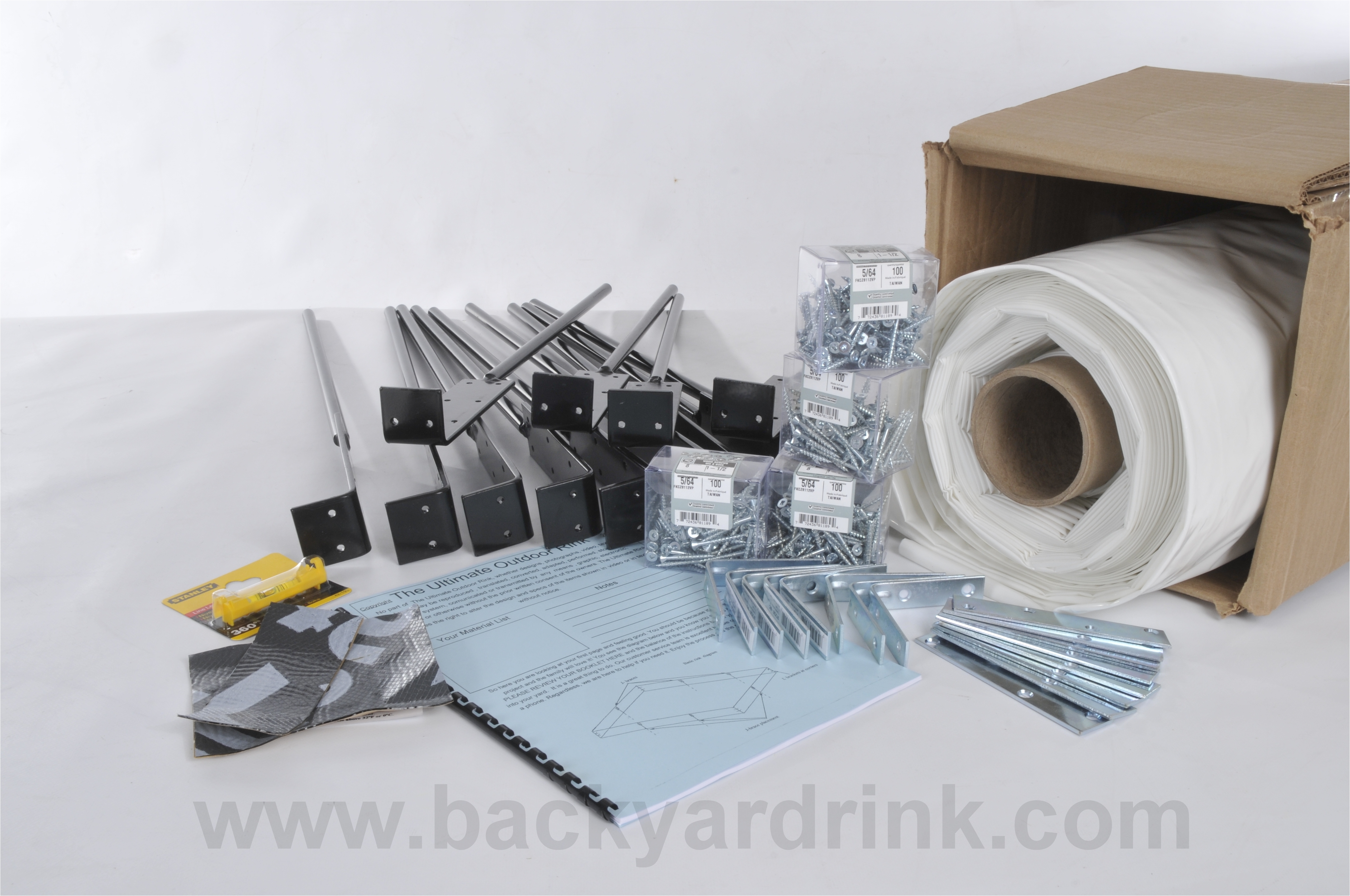 Backyard Ice Rink Kits Ice Rink Kit Standard Sizes and Great Advice