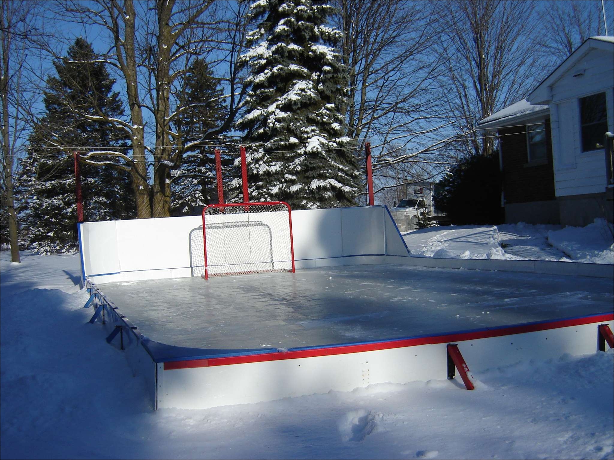 backyard ice rink without liner