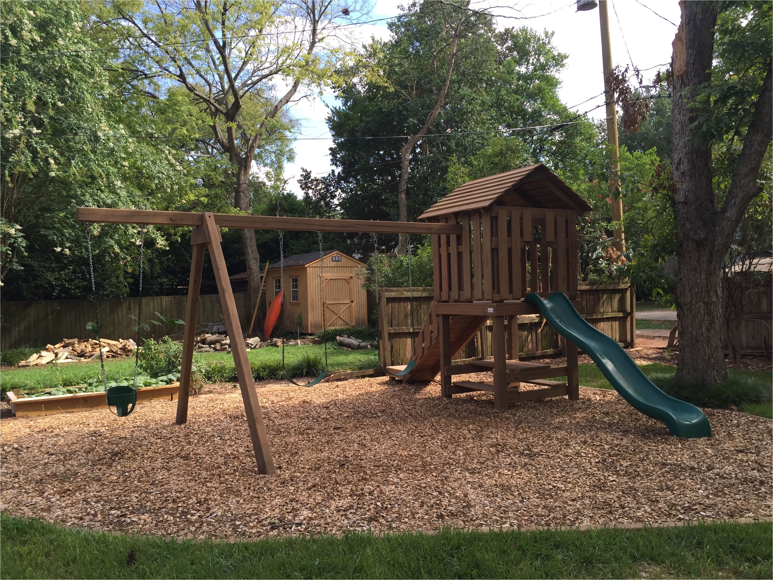 e of our very popular models with a great wood chip ground cover playsets wooden custom