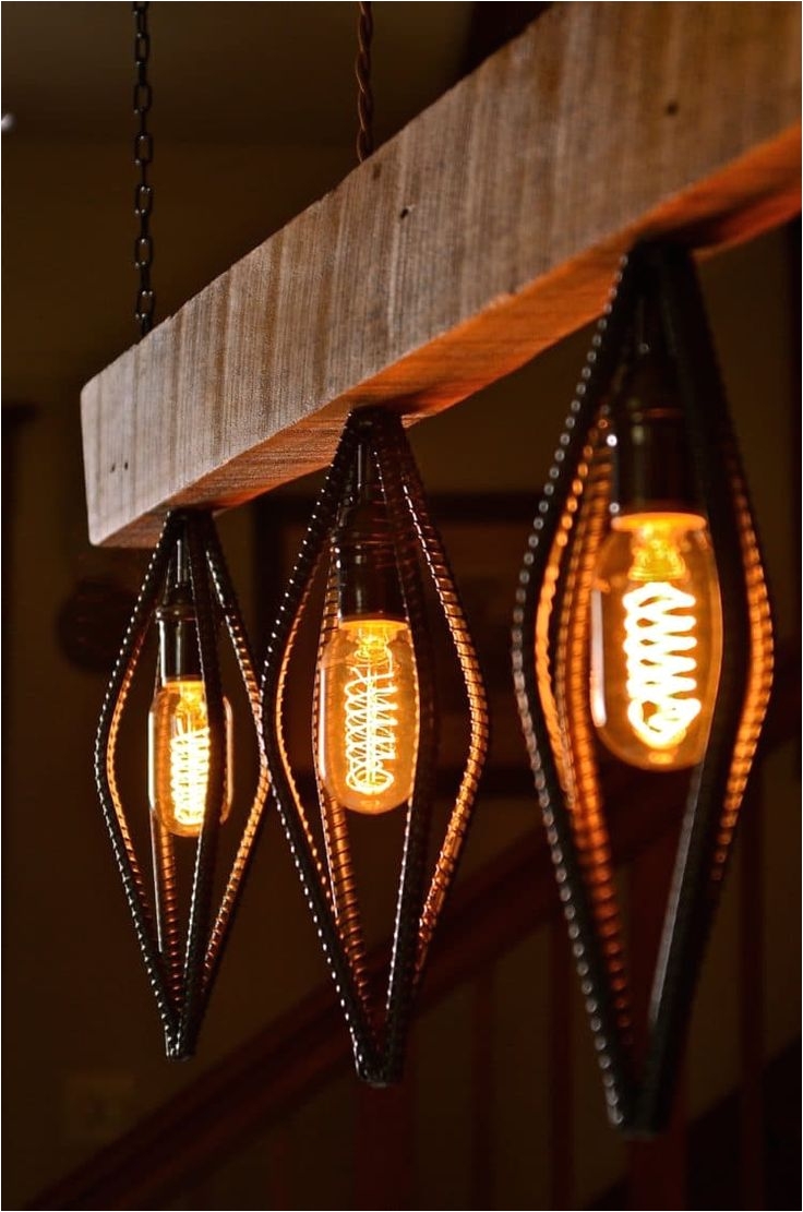 industrial barn wood light fixture