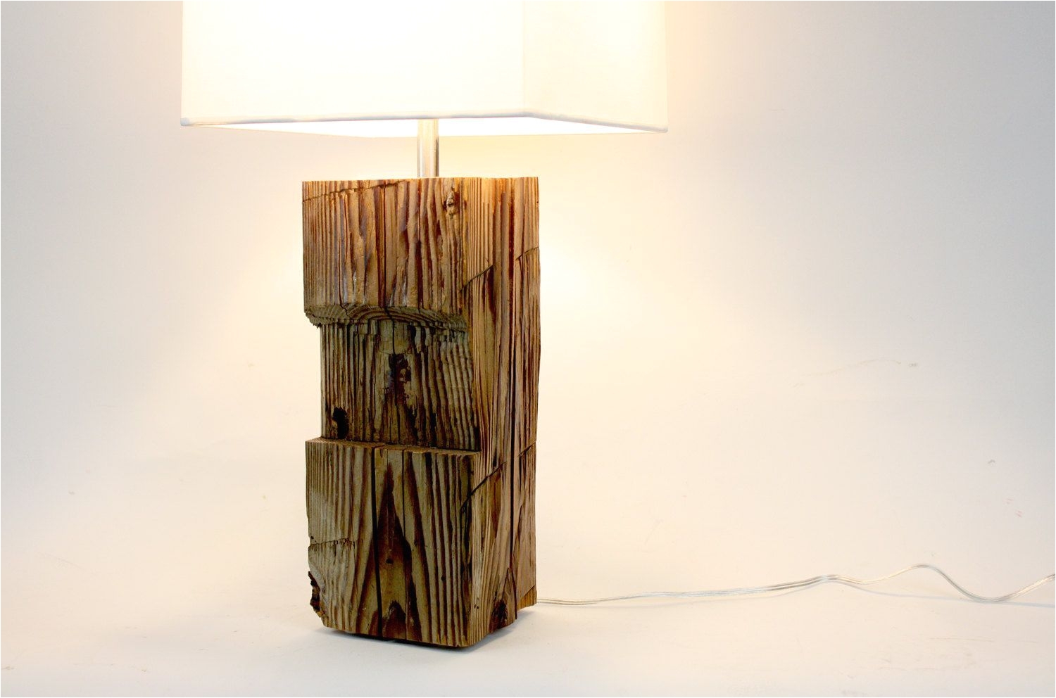 reclaimed wood lamp barn wood lighting rustic furniture repurposed light modern industrial lamp 95 00 via etsy rusticdecoroffice