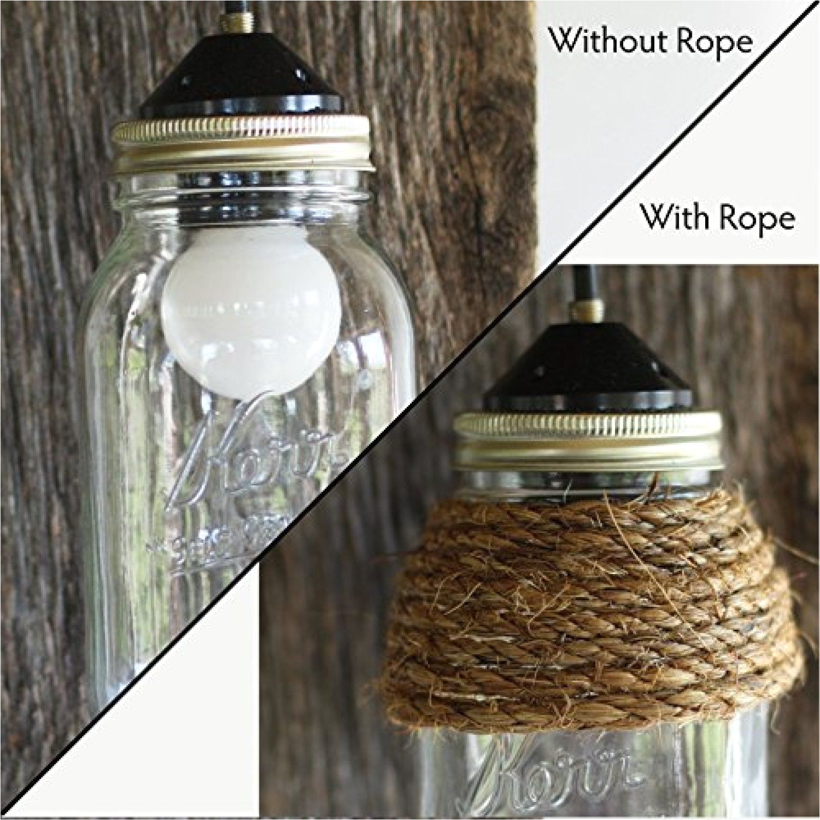 this mason jar light fixture is the very best wall sconce • produced from reclaimed barn wood it looks great without or with the optional rope detail