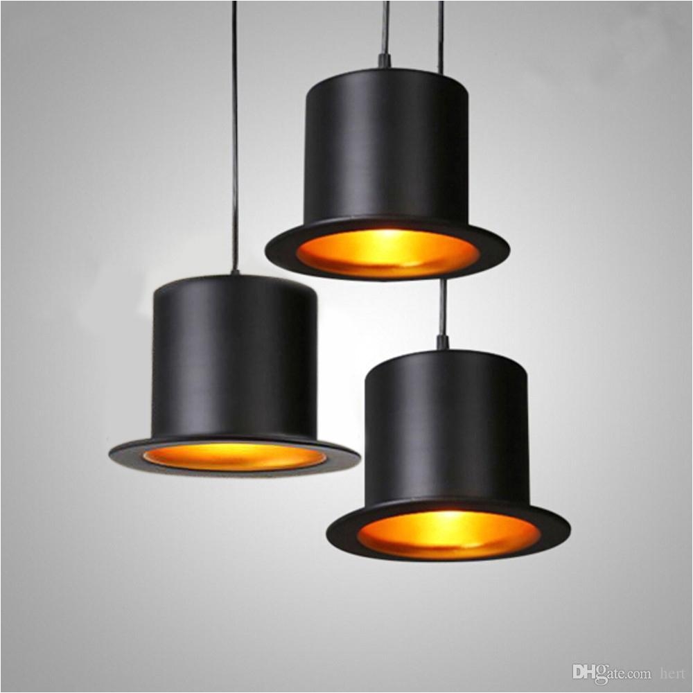 modern hat pendant lights cafe restaurant bar e27 indoor hanging led lighting fixture for christmas home