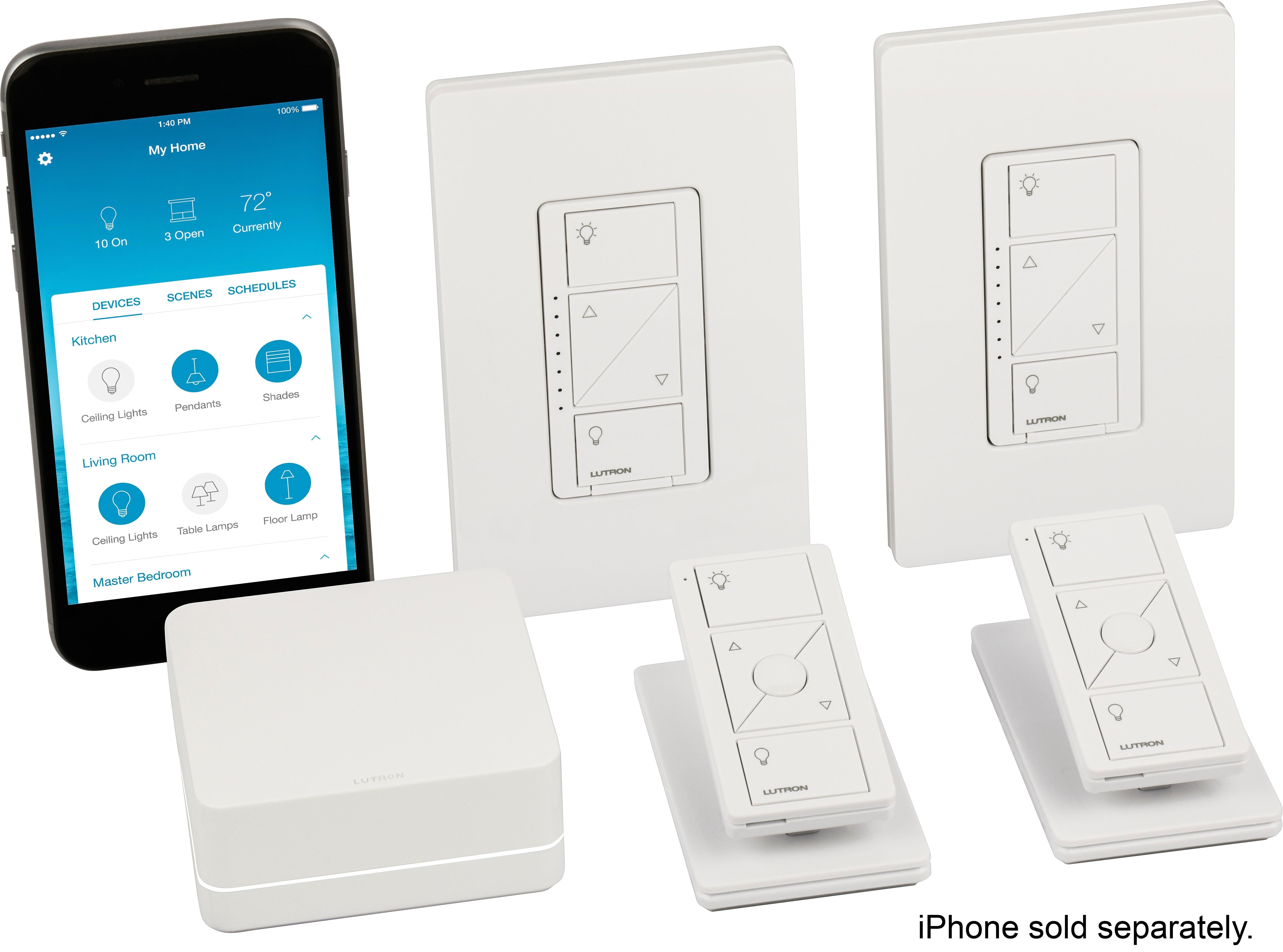 lutron caseta wireless smart lighting dimmer switch 2 pack starter kit white p bdg pkg2w best buy