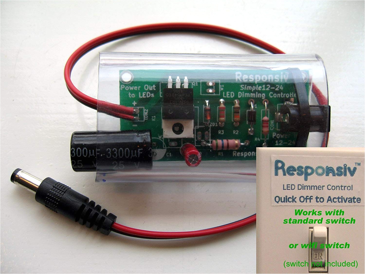 responsiv power switch remote led dimming controller 12v 24v 8a dc 96w 192w single color led dimmer for led strip lights tape lights or ribbon lights