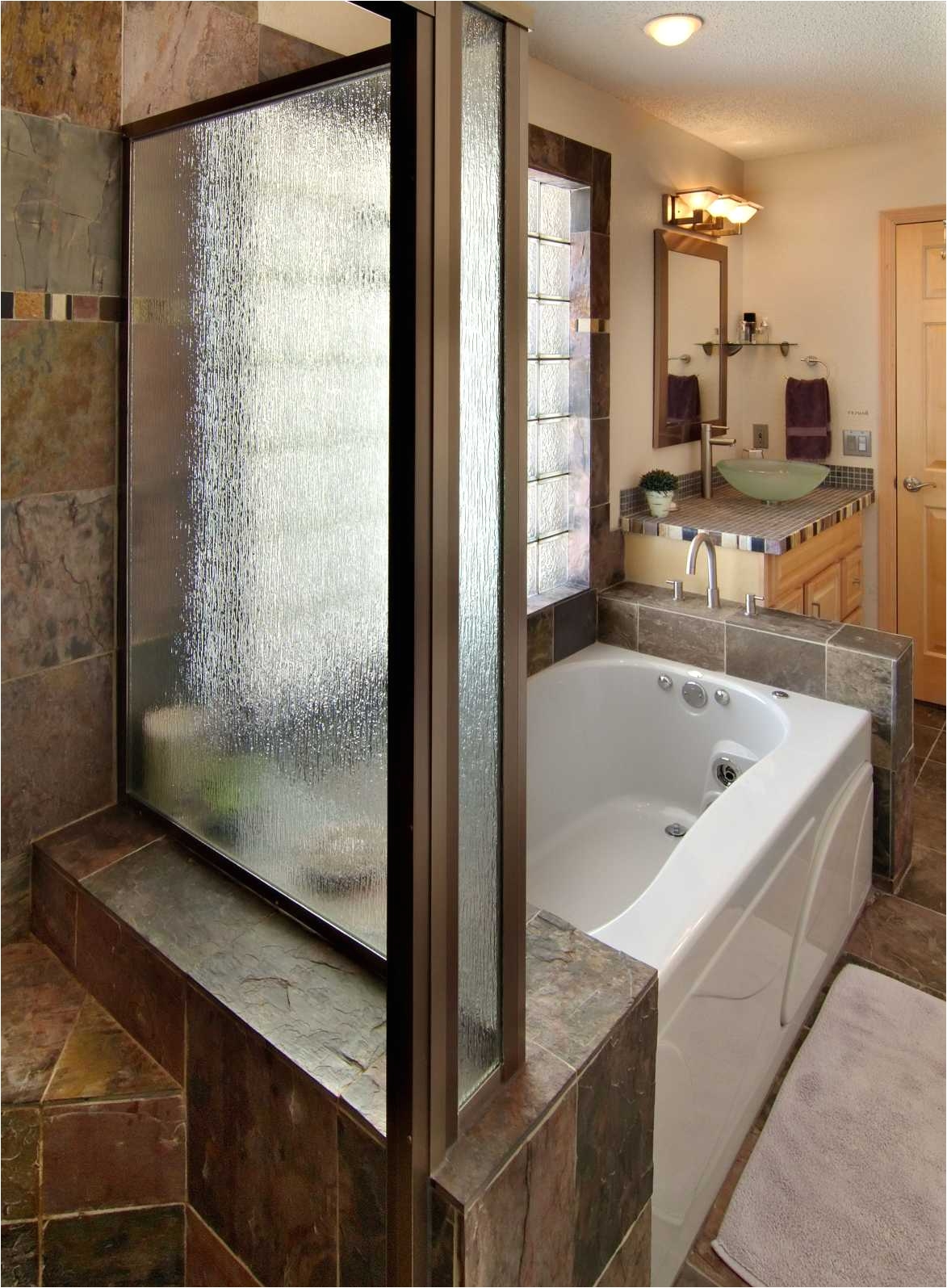 glass wall dividing bathtub shower could also do something similar to separate from a