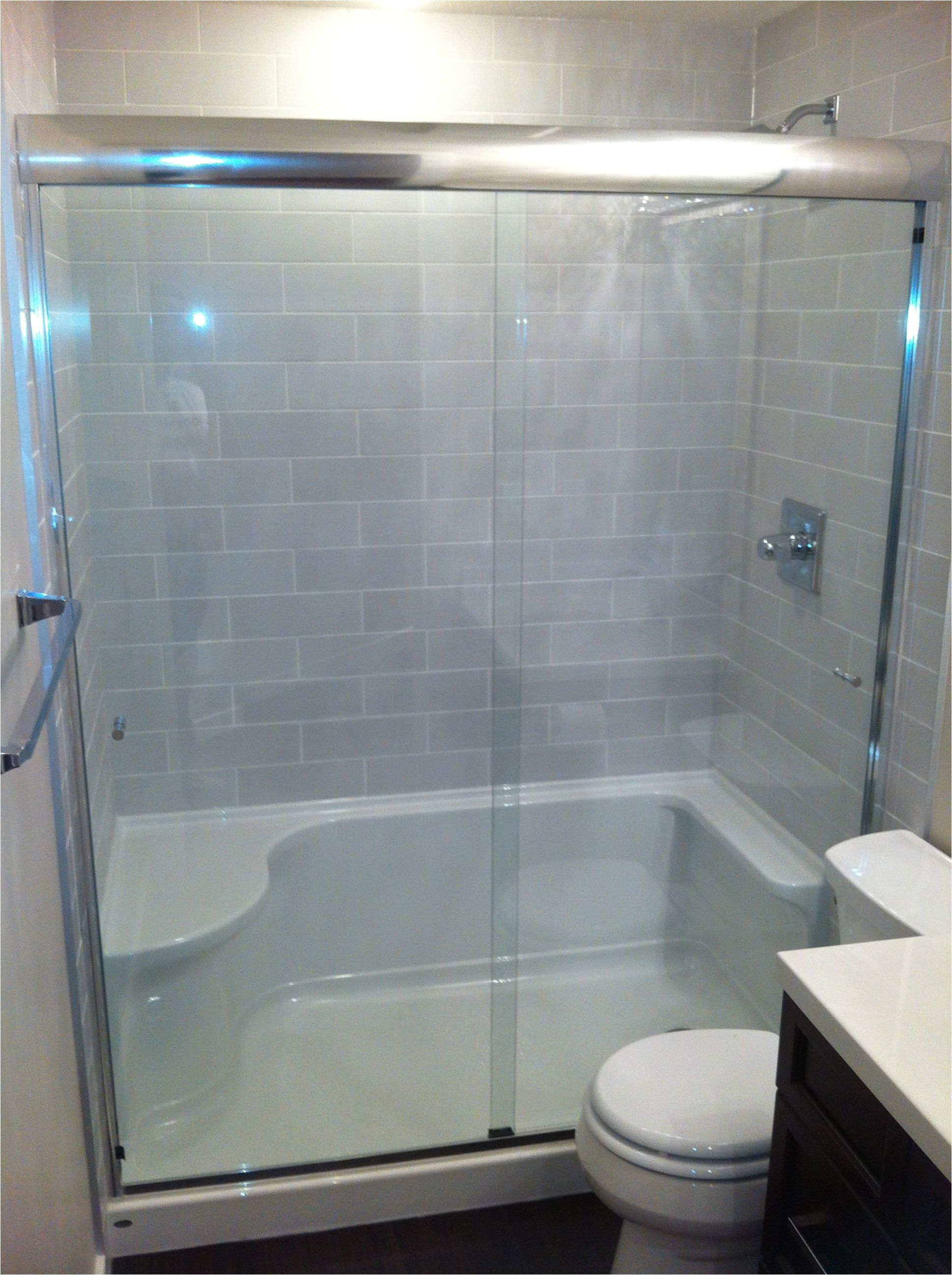 tile shower tub to shower conversion bathroom renovation
