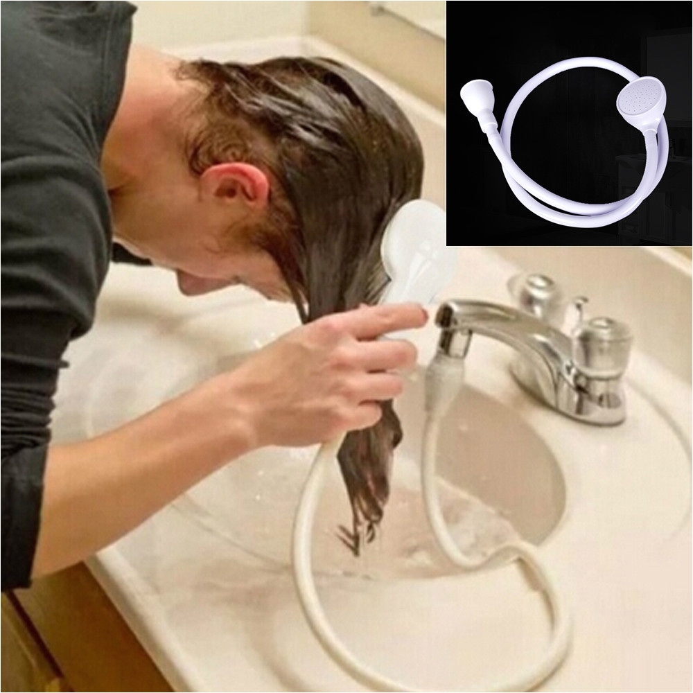 new qualified dropship single wide tap bath sink shower head spray hose push on mixer hairdresser
