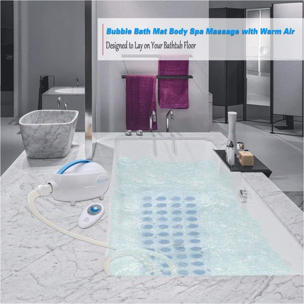 amazon com serenelife bubble bath tub mat massage jacuzzi thermal spa waterproof non slip mat tub spa massager keep warm function bath mat