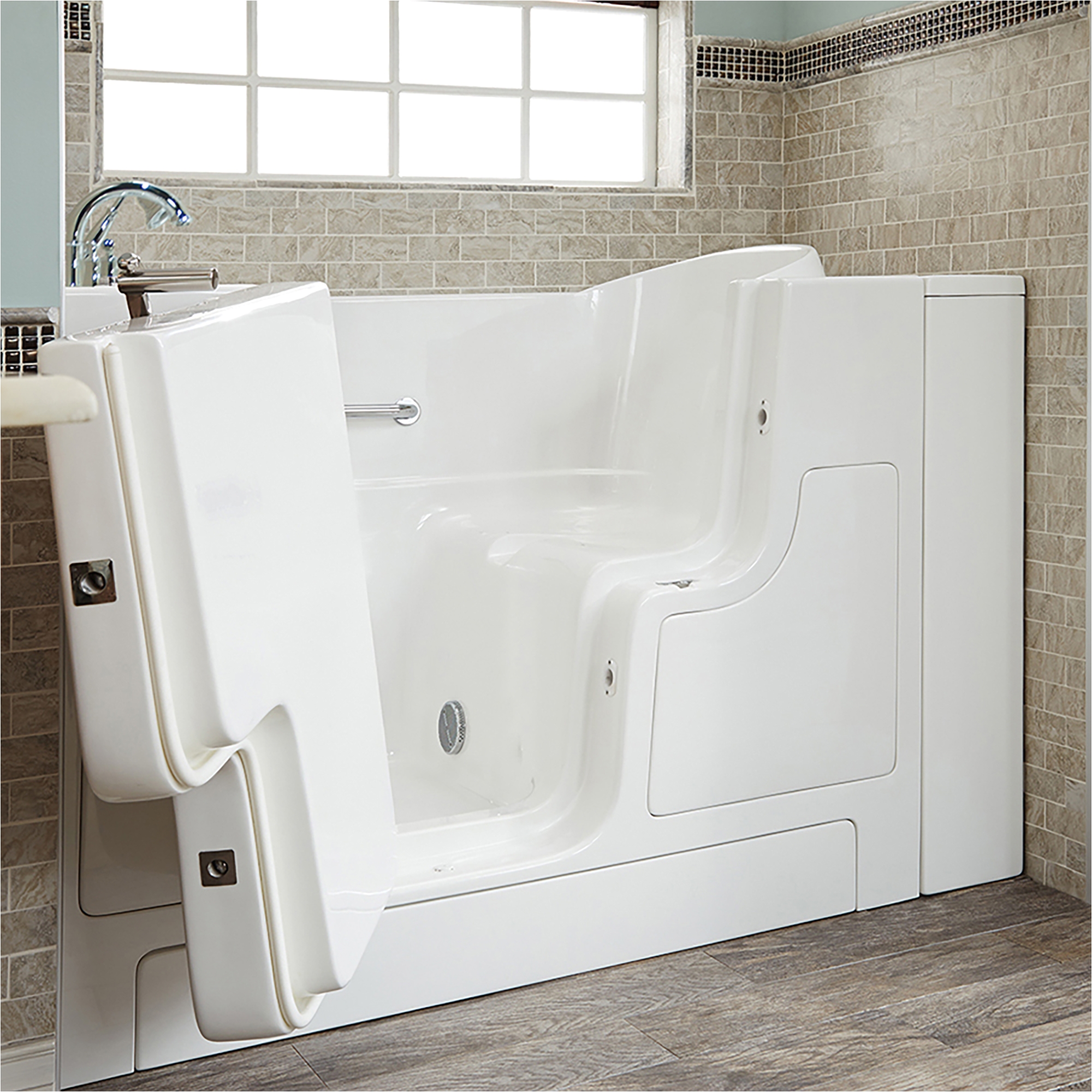 value series 30x52 inch soaking walk in tub with outswing door