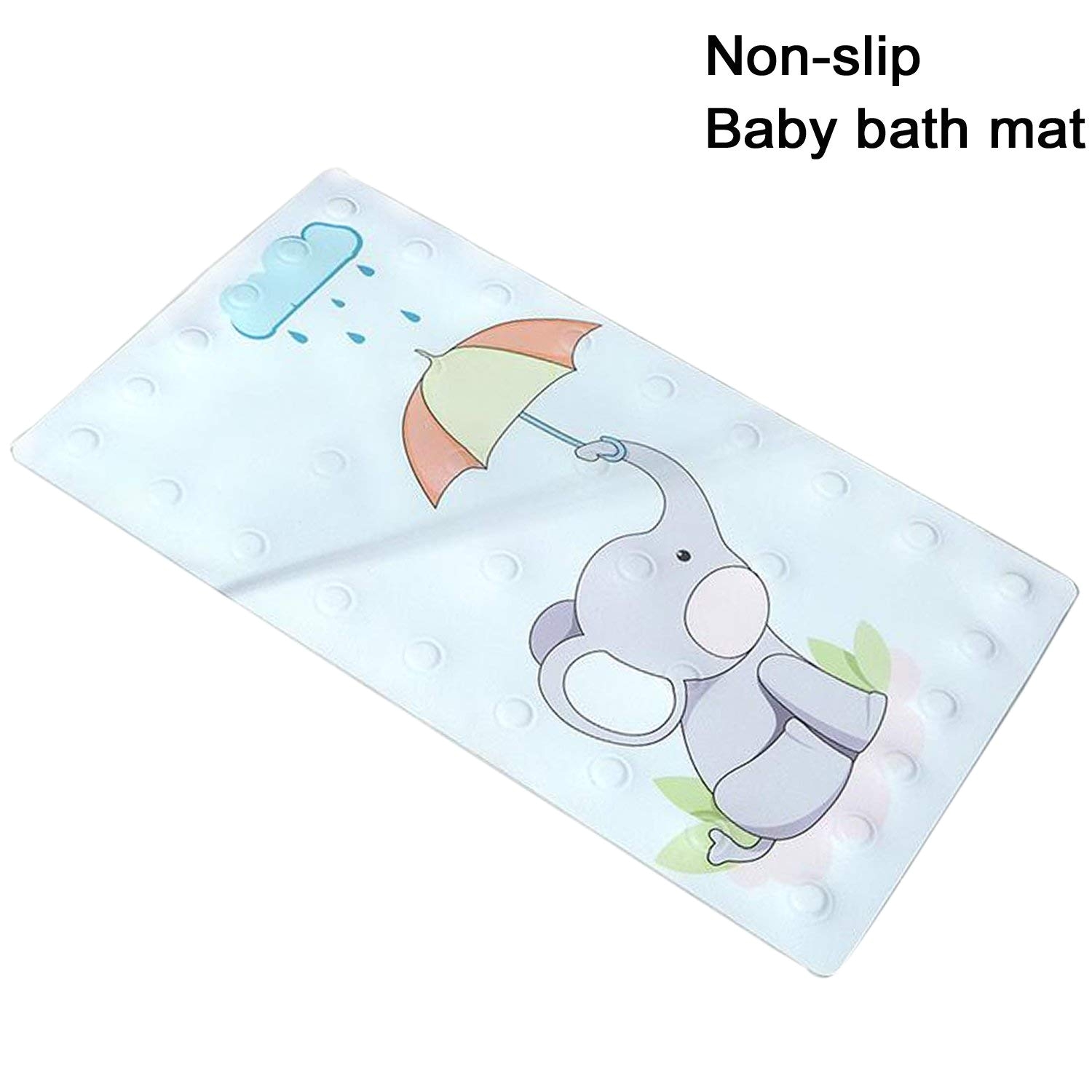 amazon com mocollmax non slip baby bath mat for toddler kids anti bacterial bathtub mat shower mat 27 6x15 770cmx40cm durable mildew mold resistant