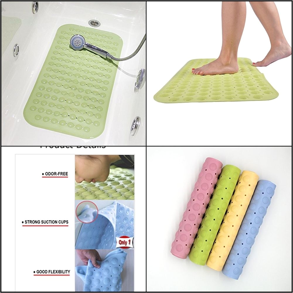 bath tub mat shower anti slip massage ball no odor soft natural rubber non slip 7849475046396 ebay