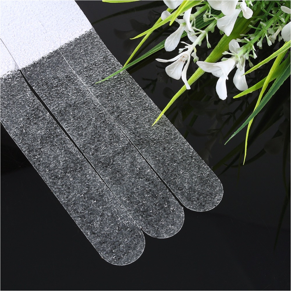 12pcs anti slip bath grip stickers clear non slip flooring safety bath tub shower strips tape mat applique bathroom accessories in wall stickers from home