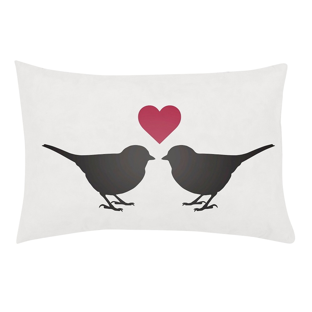 love birds throw pillow