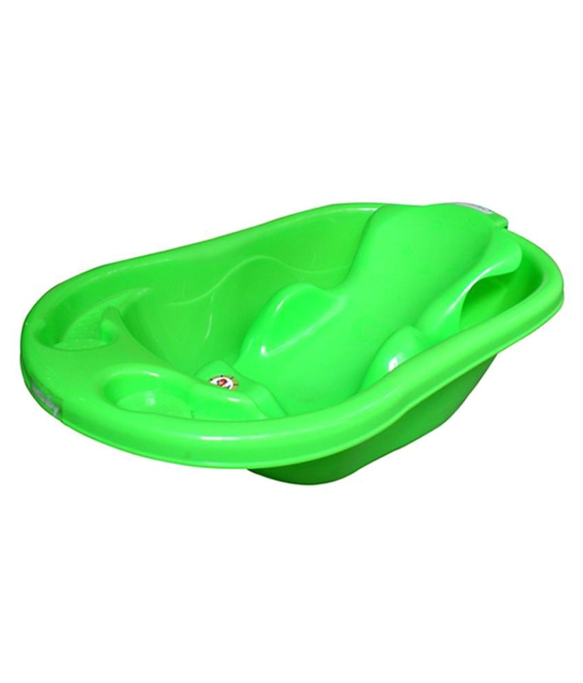 sunbaby green plastic baby bath tub