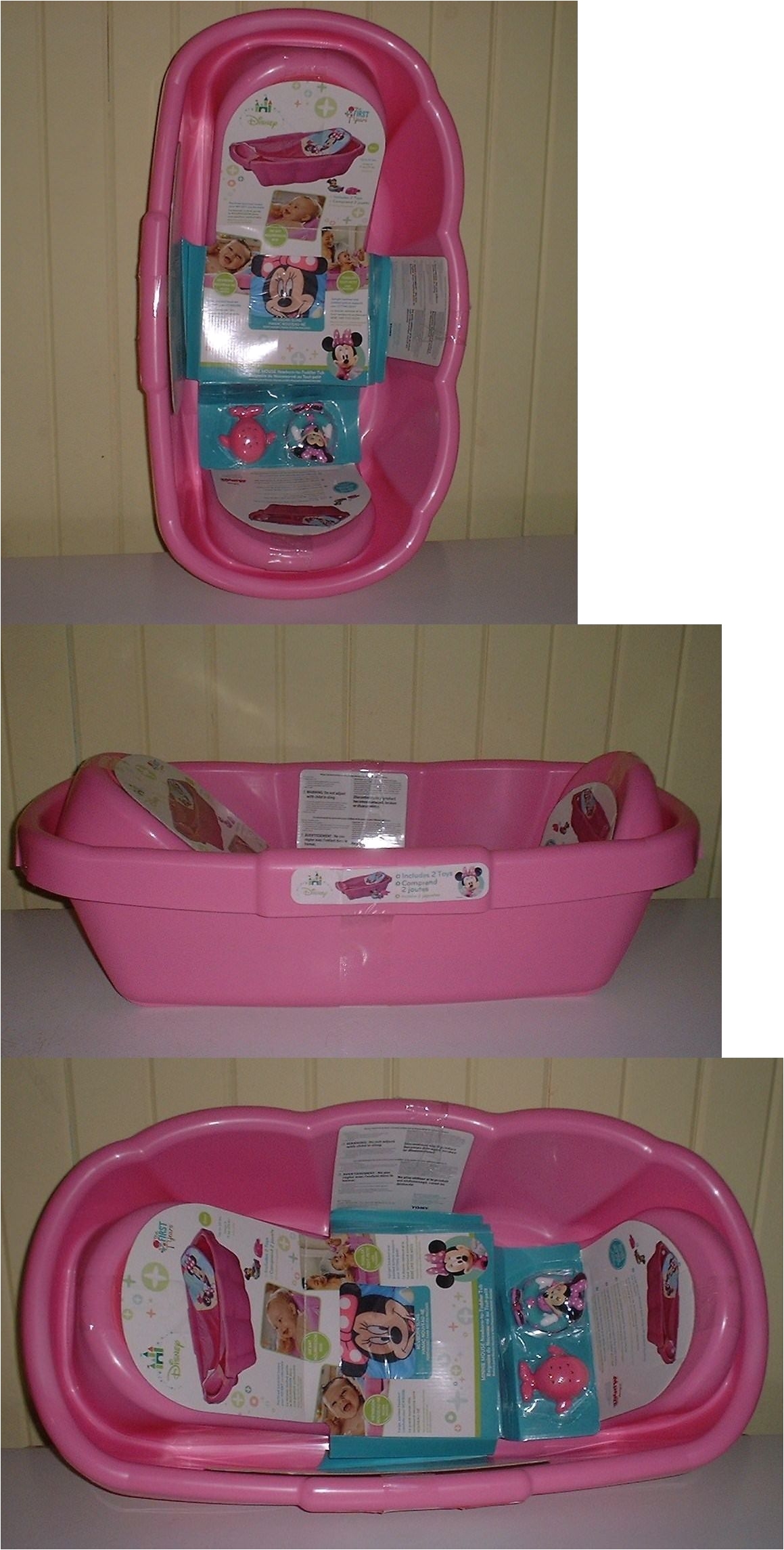 bath tubs 113814 the first years disney minnie mouse infant to toddler tub plus 2