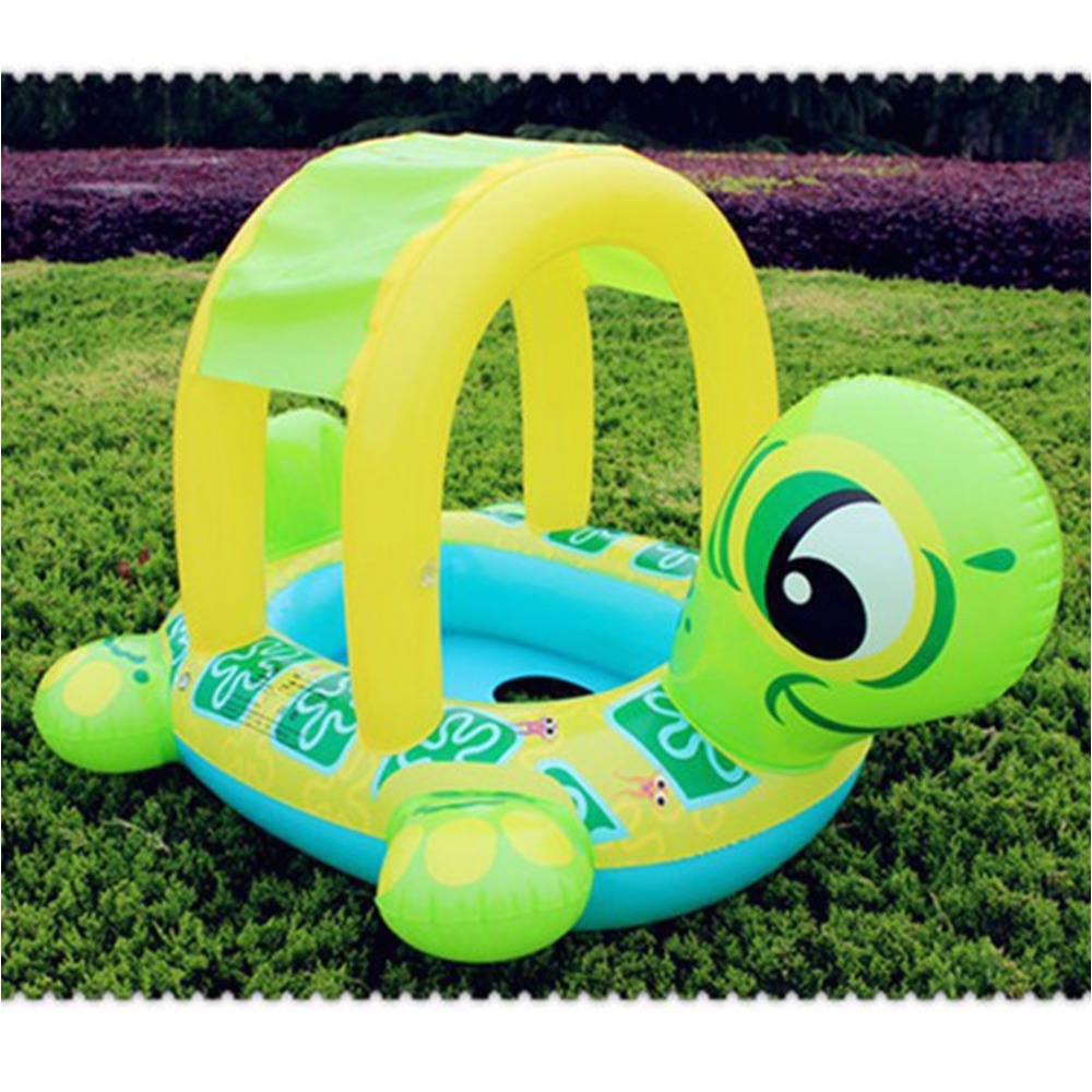 2018 hot sale new swim pool high quality baby kids swimming ring float seat turtle shape