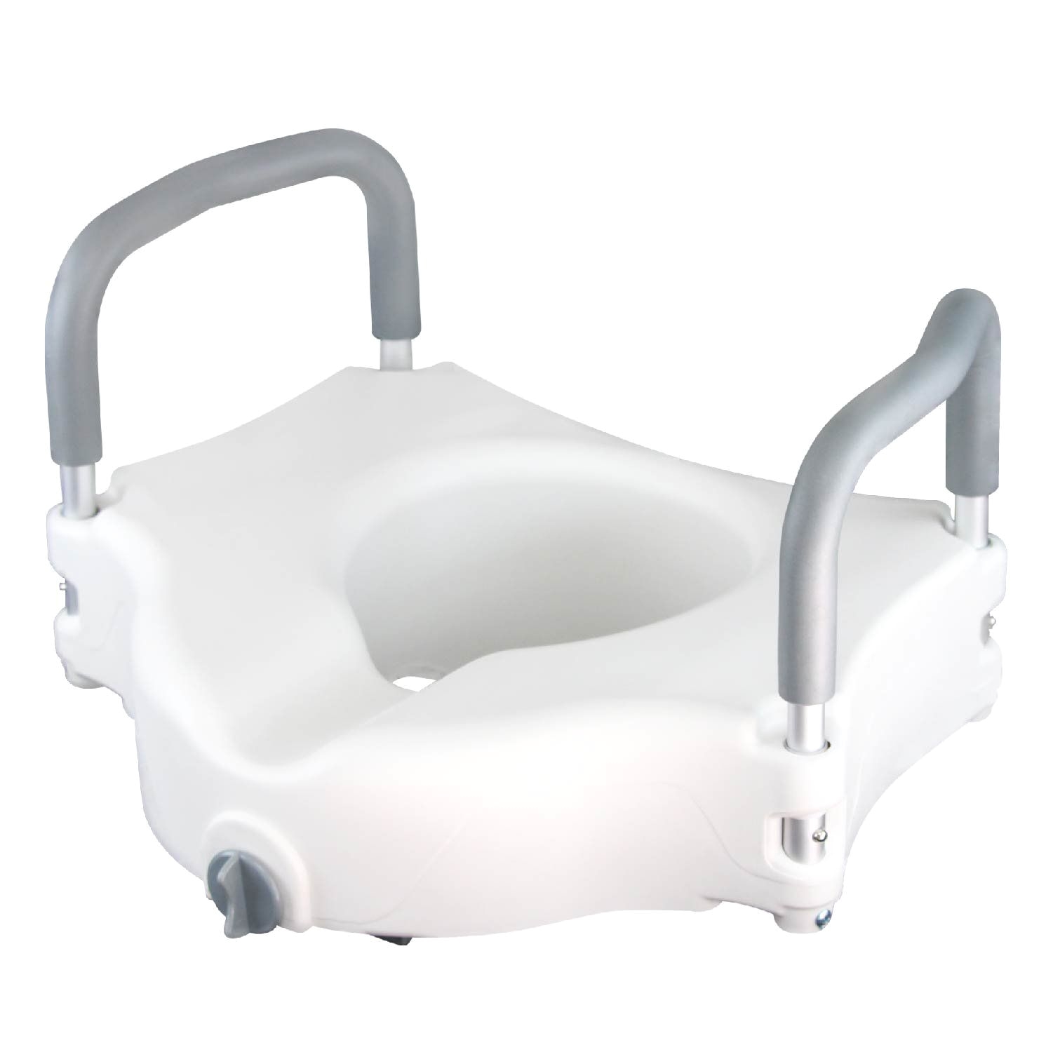 raised toilet seat by vive portable elevated riser with padded handles toilet seat lifter
