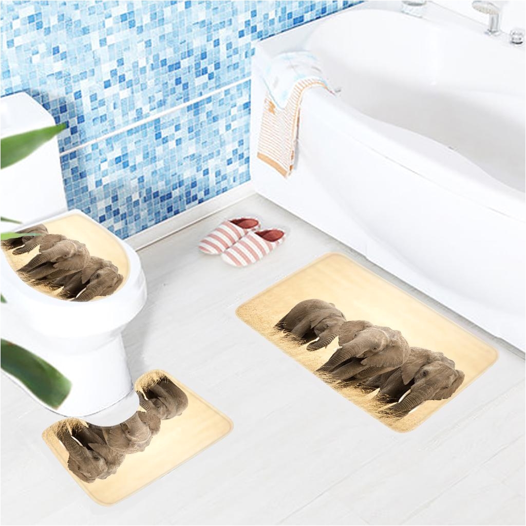 anti slip bath mat set printed toilet mat animals bathroom baby elephant pattern bathroom products slip bath mat bath mat anti slip bath mat online with