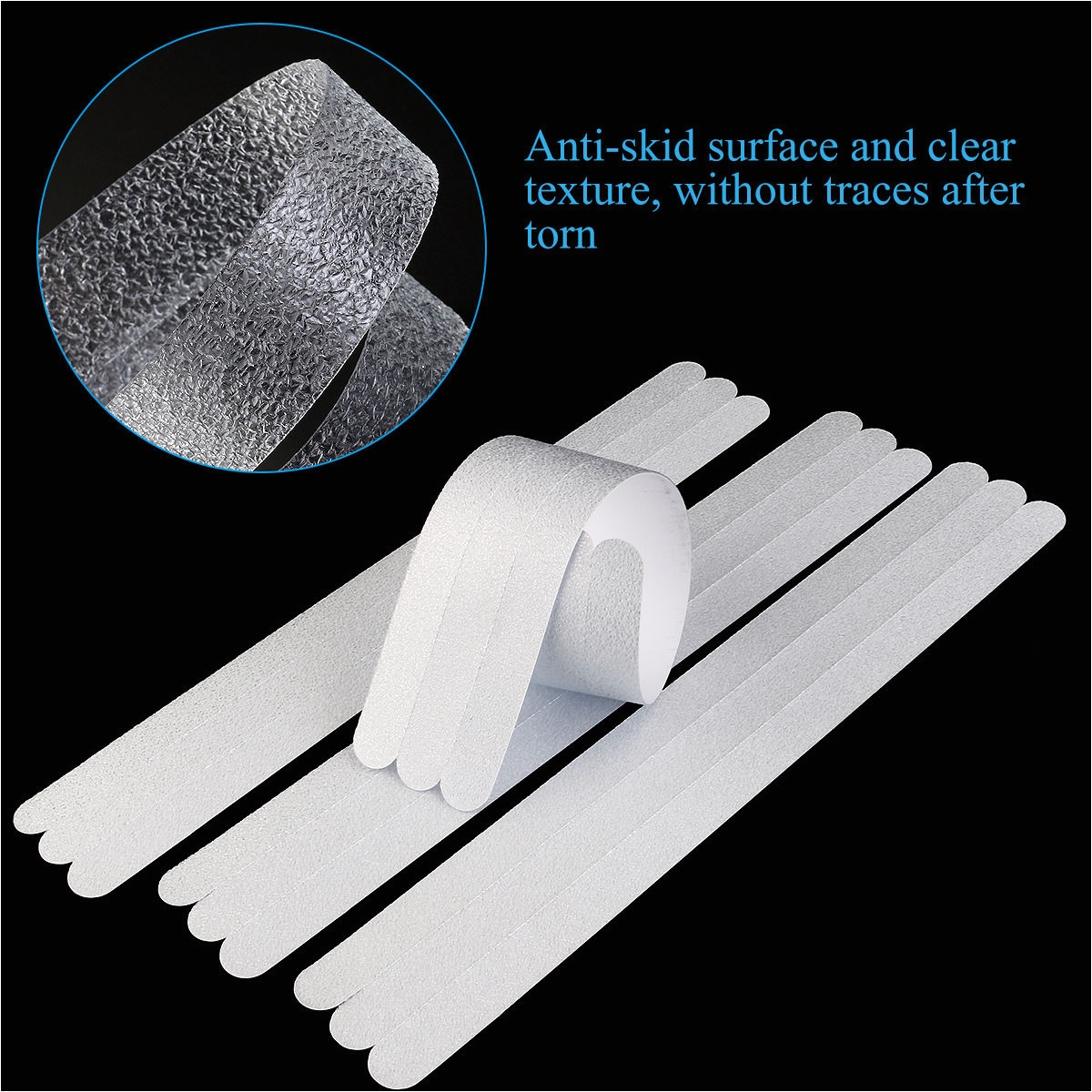 12pcs anti slip bath grip stickers clear non slip flooring safety bath tub shower strips tape mat applique bathroom accessories in bath mats from home