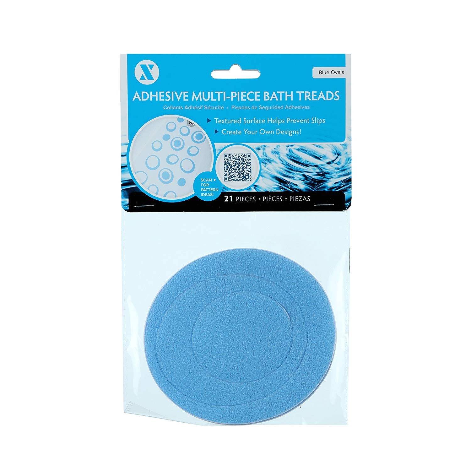 amazon com slipx solutions adhesive oval safety treads add non slip traction to tubs showers other slippery spots design your own pattern