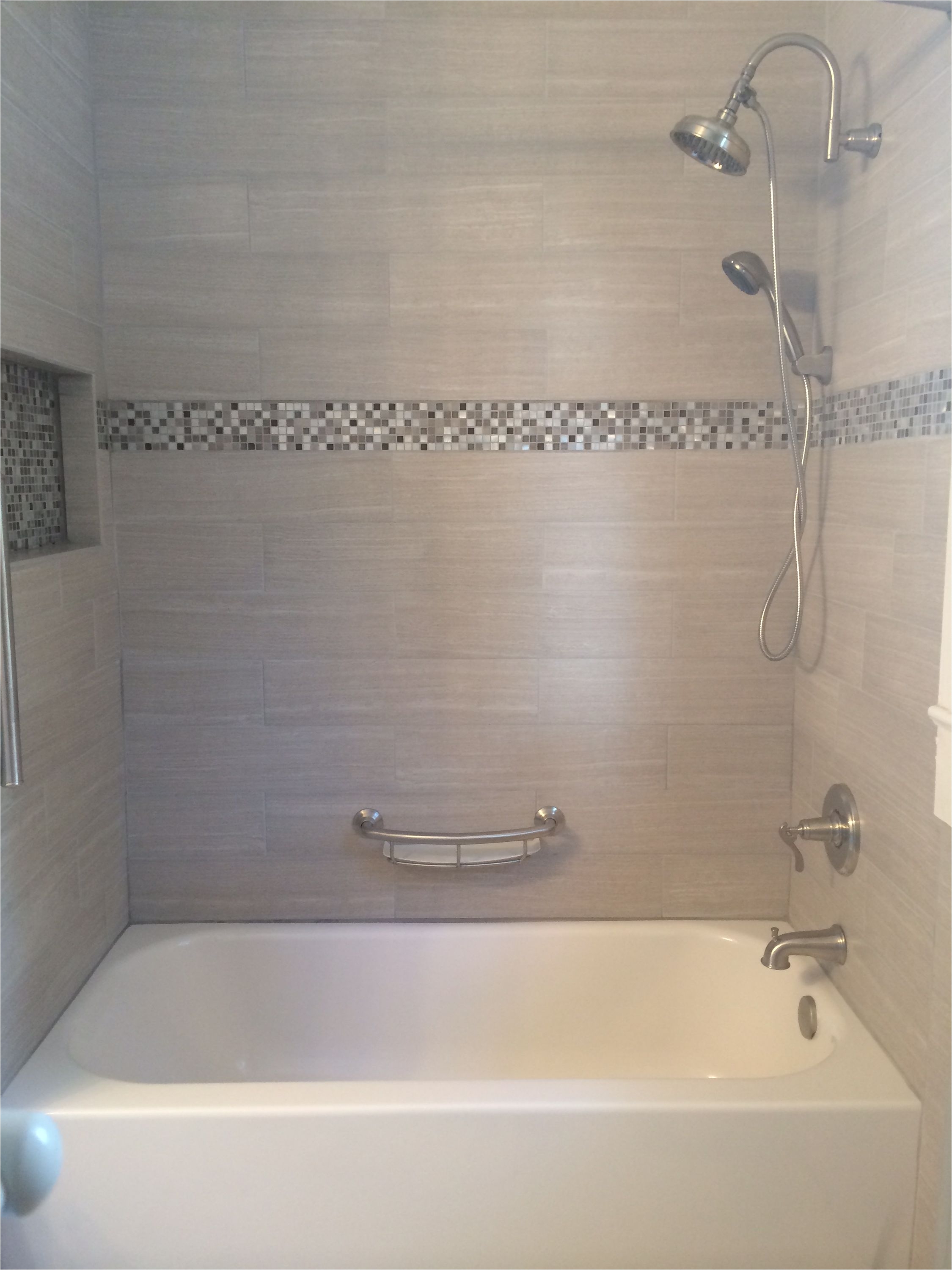 tile tub surround gray tile around bathtub grey tile around bathtub